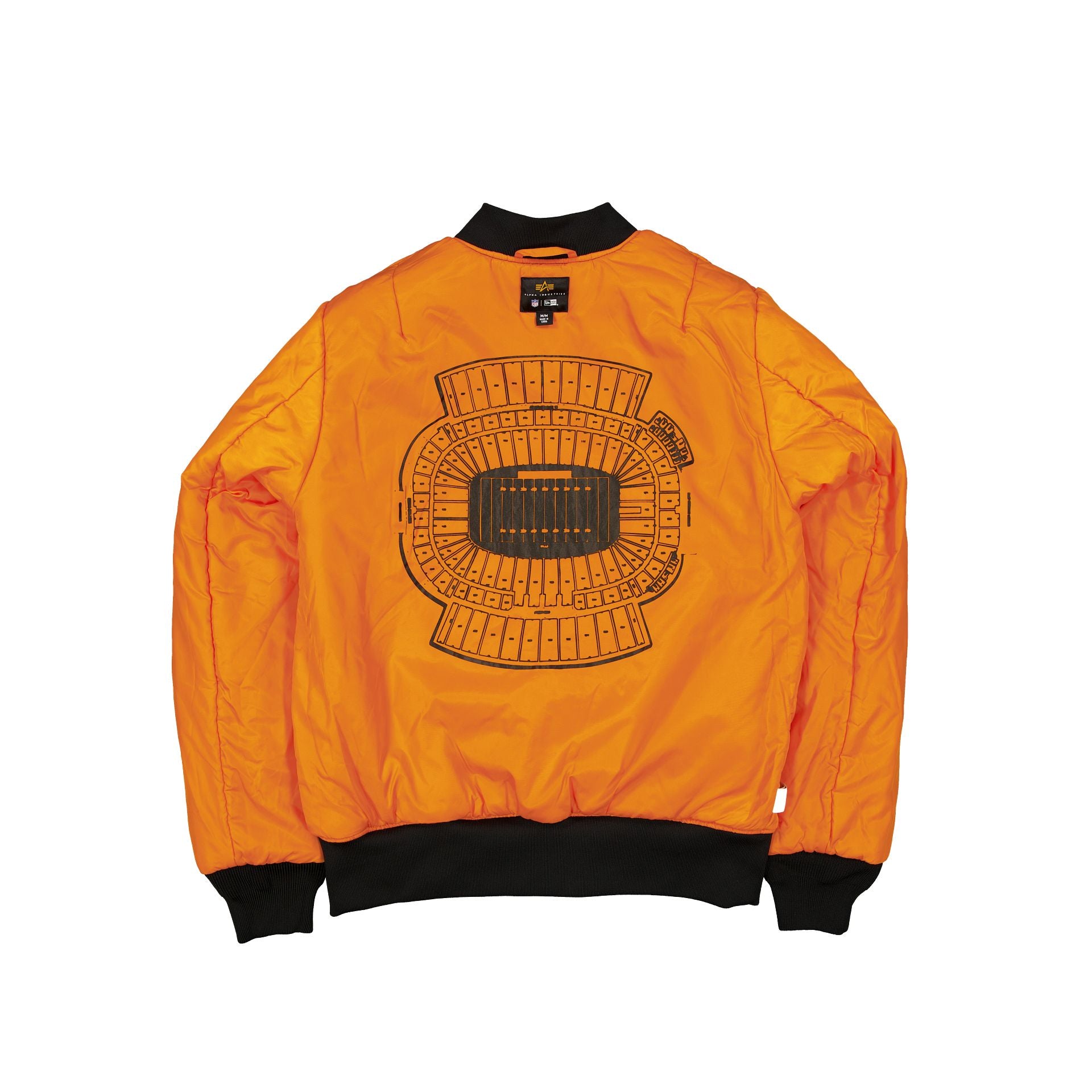 Alpha Industries x Buffalo Bills Black Camo MA-1 Bomber Jacket - Image 2