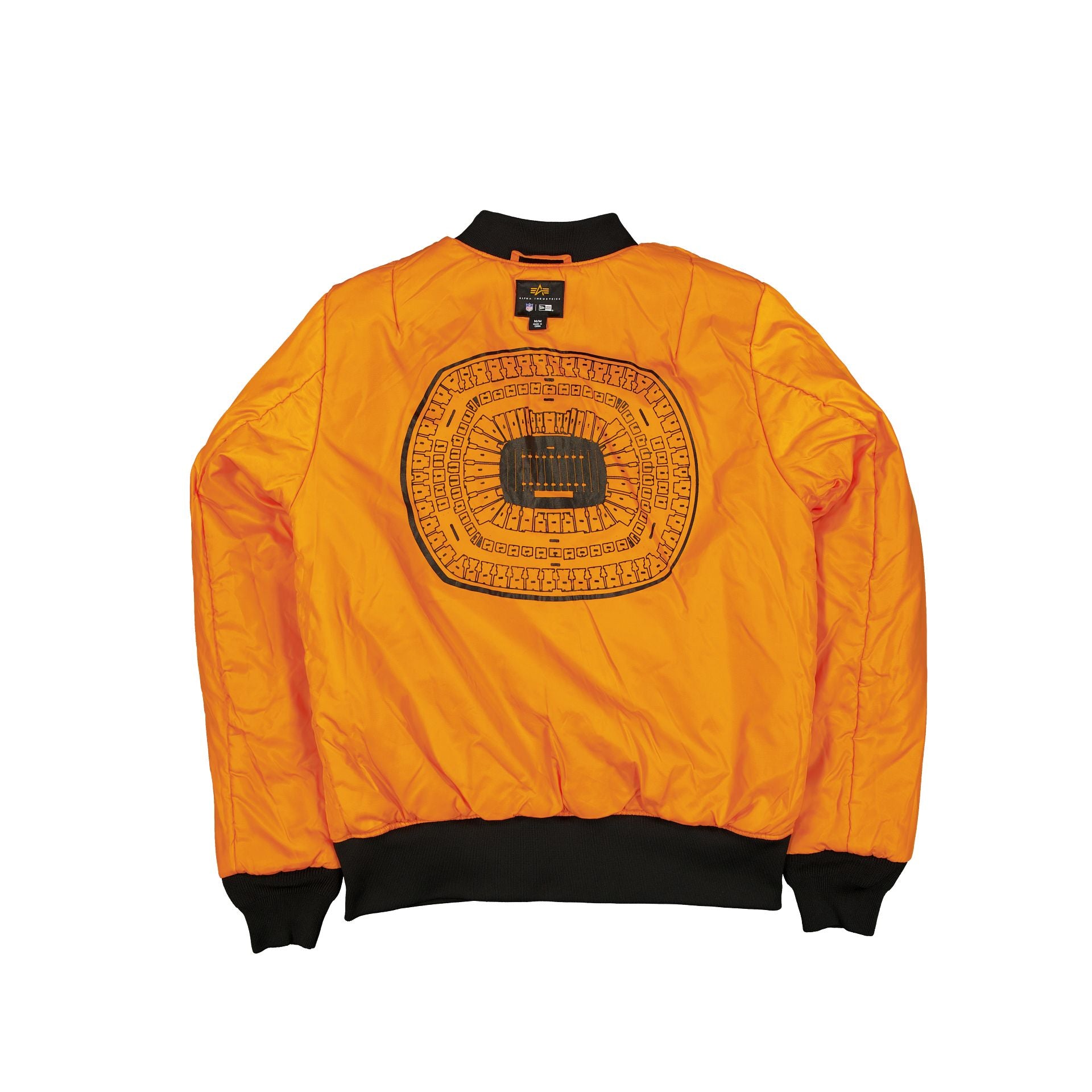 Alpha Industries x New York Giants Black Camo MA-1 Bomber Jacket - Image 2