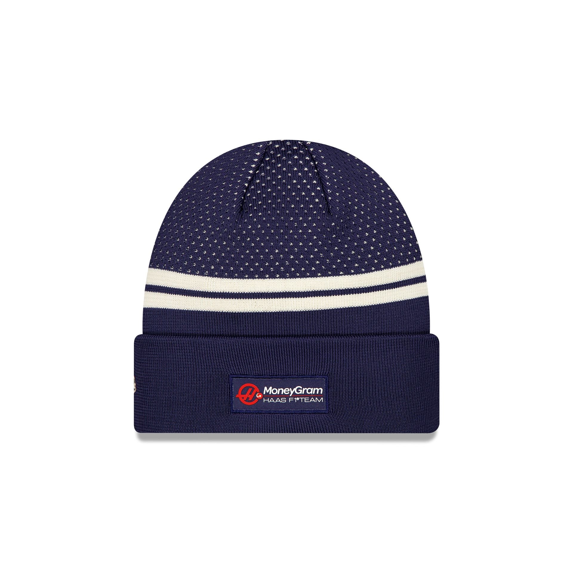 MoneyGram Haas F1 Team Light Navy Cuff Knit Beanie - Image 2