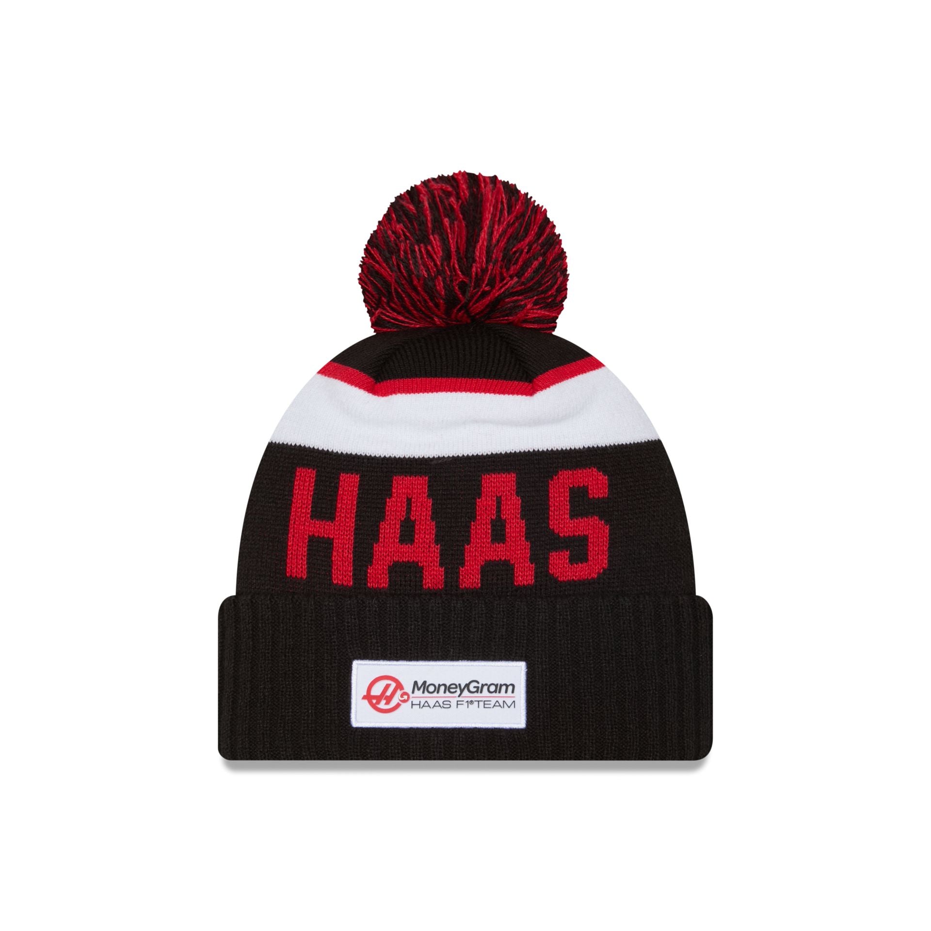 MoneyGram Haas F1 Team Sport Pom Knit Hat - Image 3