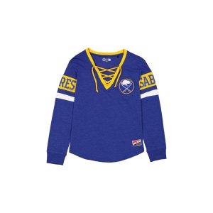 Buffalo Sabres Throwback Women's V-Neck Long-Sleeve T-Shirt