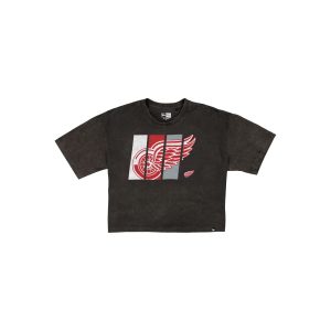 Detroit Red Wings Sport Night Black Cropped Women's T-Shirt