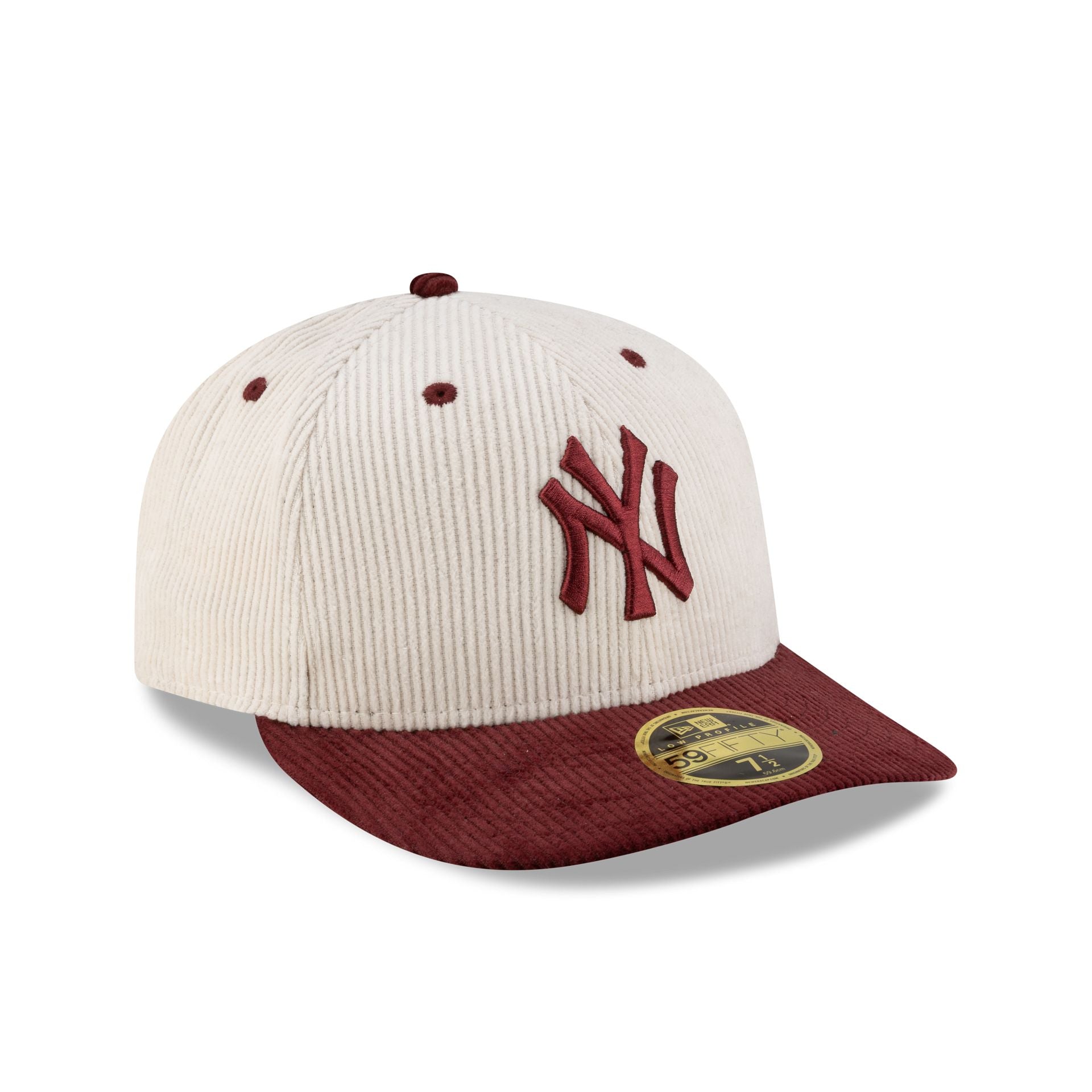 New York Yankees Cord Cream Low Profile 59FIFTY Fitted Hat - Image 3
