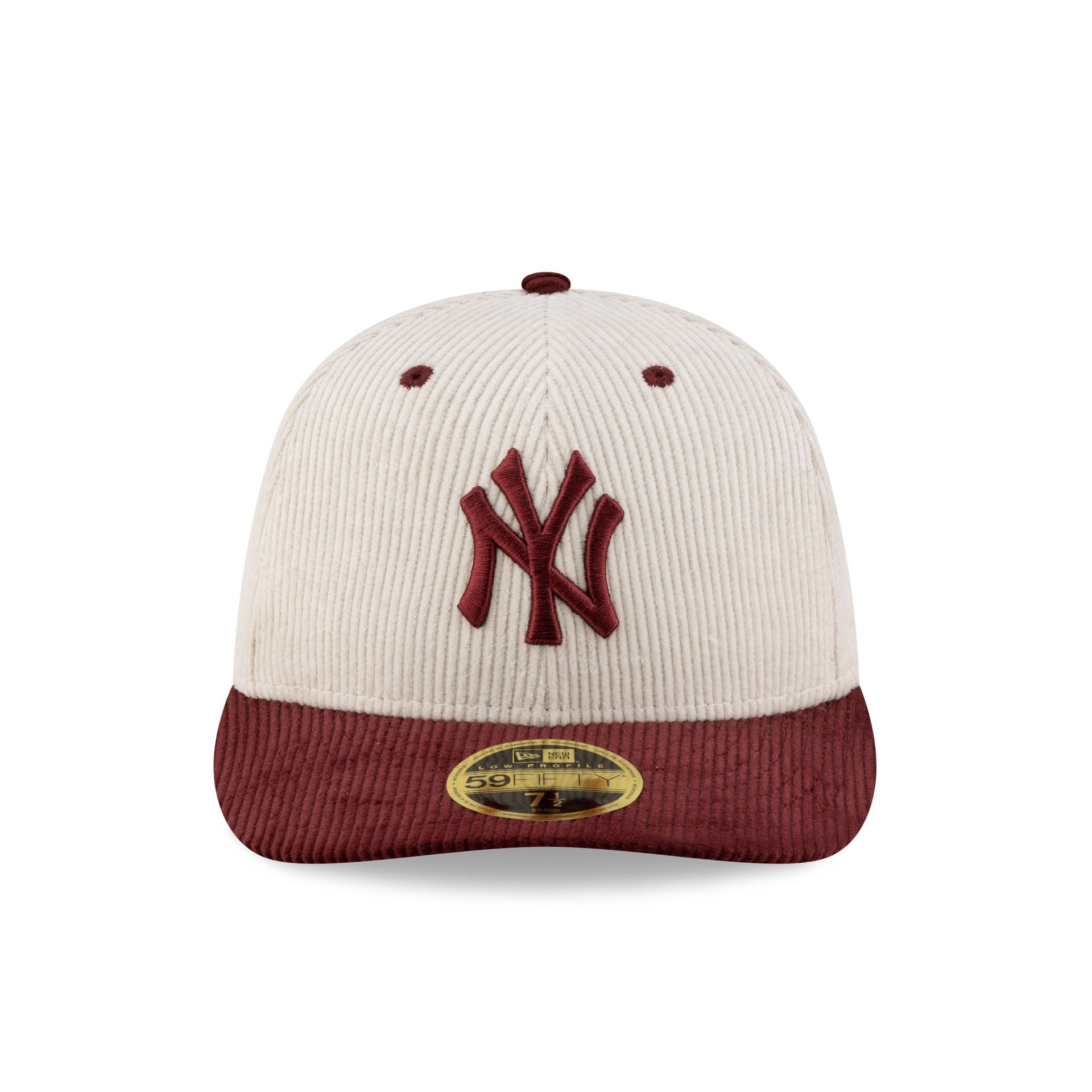 New York Yankees Cord Cream Low Profile 59FIFTY Fitted Hat - Image 2