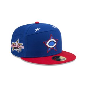 Cincinnati Reds 2025 All-Star Game Workout Split Panel 59FIFTY Fitted Hat