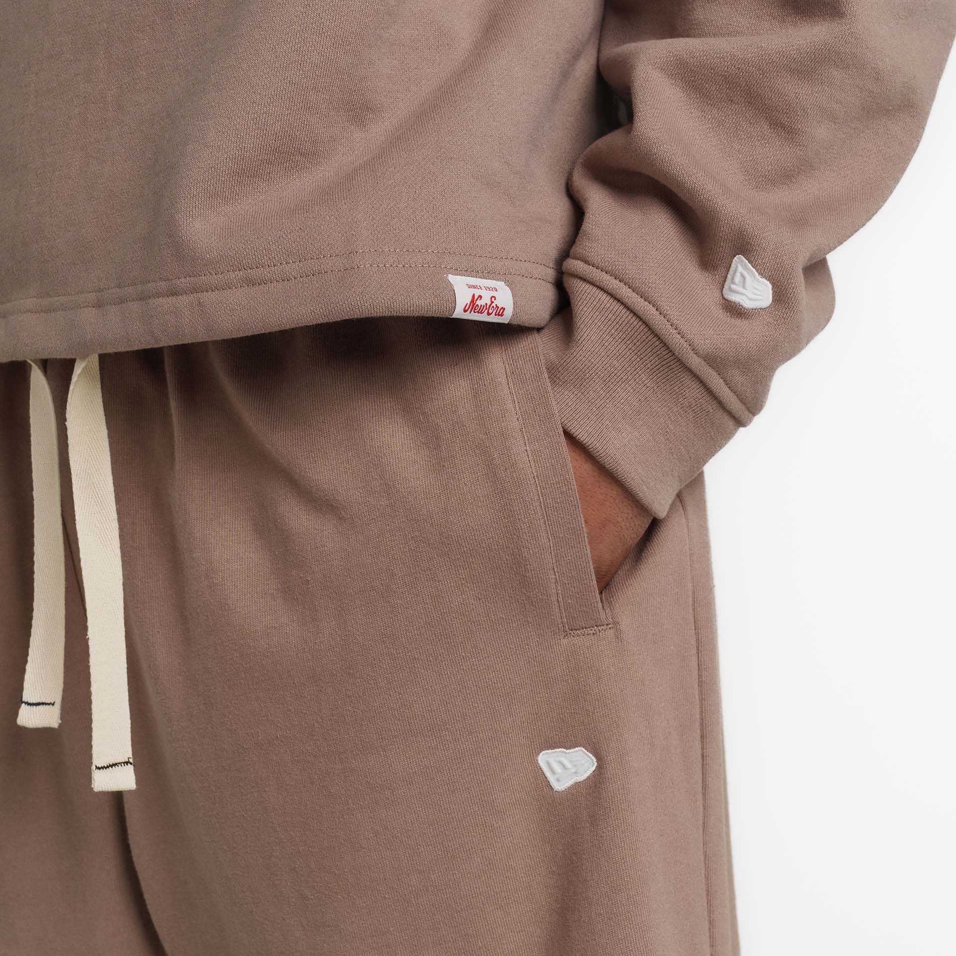 New Era Branded Alden Taupe Gray Crewneck - Image 4