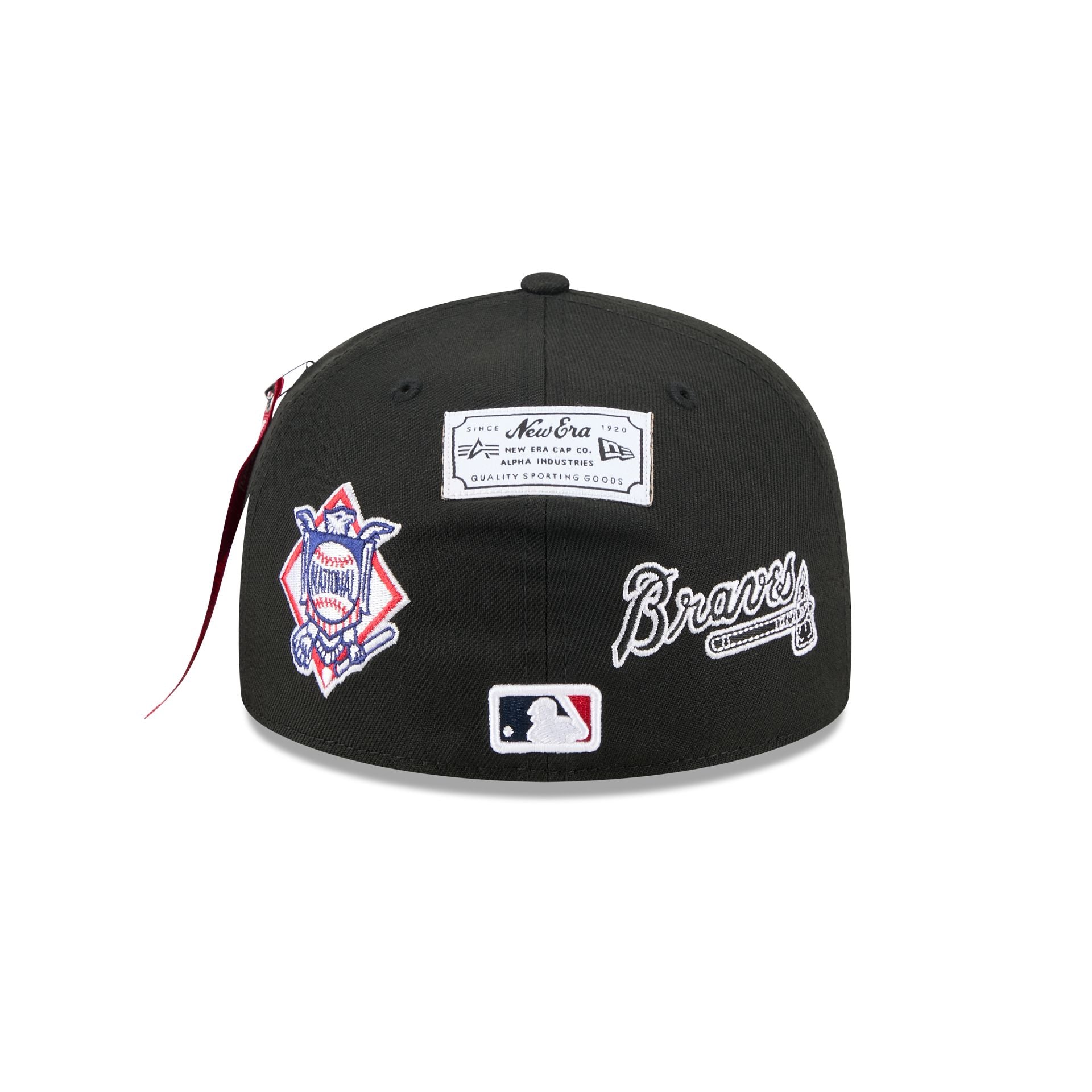 Alpha Industries x Atlanta Braves Black 59FIFTY Fitted Hat - Image 6