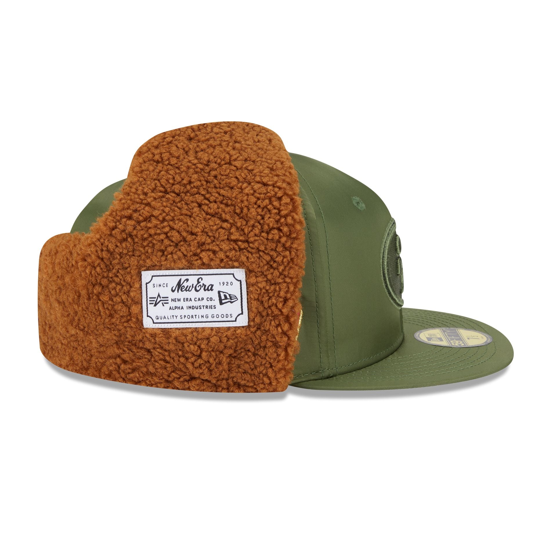 Alpha Industries x San Francisco 49ers Olive Green Dog Ear 59FIFTY Fitted Hat - Image 5