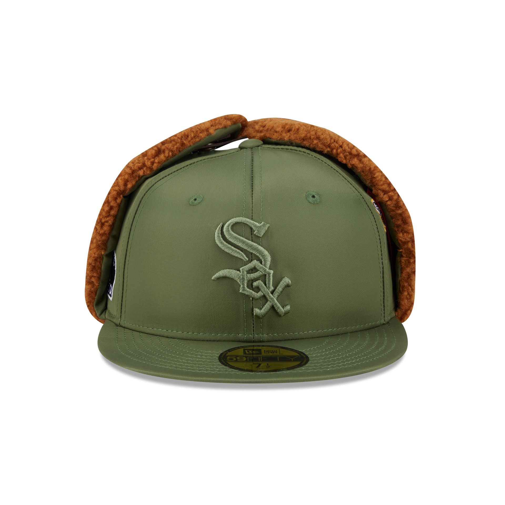 Alpha Industries x Chicago White Sox Olive Green Dog Ear 59FIFTY Fitted Hat - Image 2