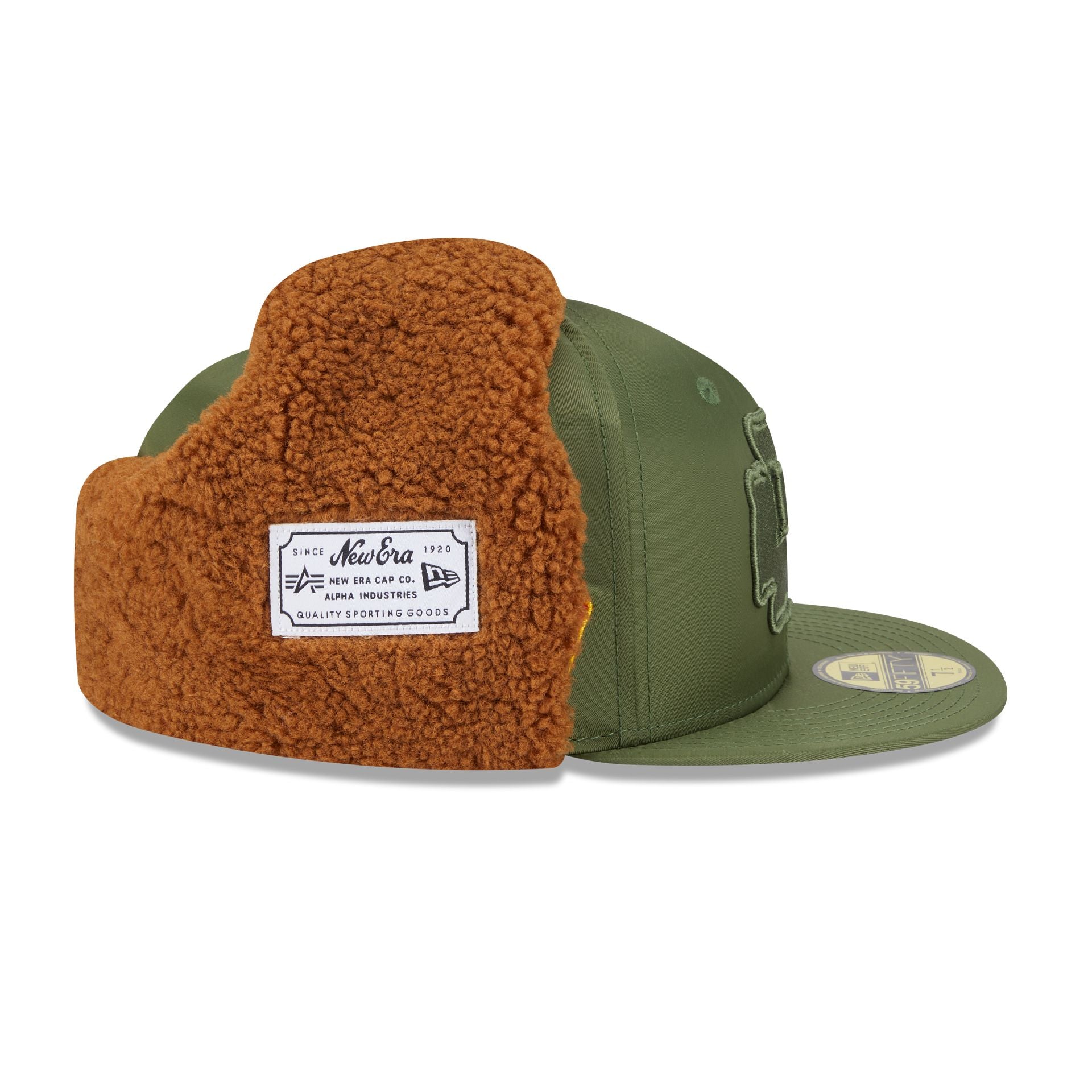 Alpha Industries x Kansas City Chiefs Olive Green Dog Ear 59FIFTY Fitted Hat - Image 5