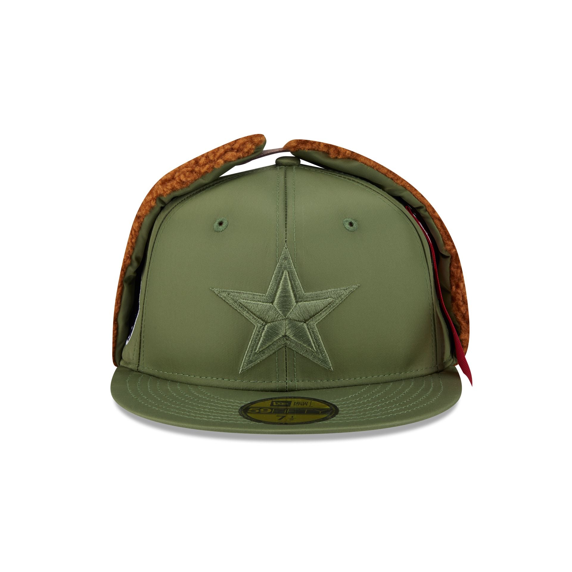 Alpha Industries x Dallas Cowboys Olive Green Dog Ear 59FIFTY Fitted Hat - Image 2