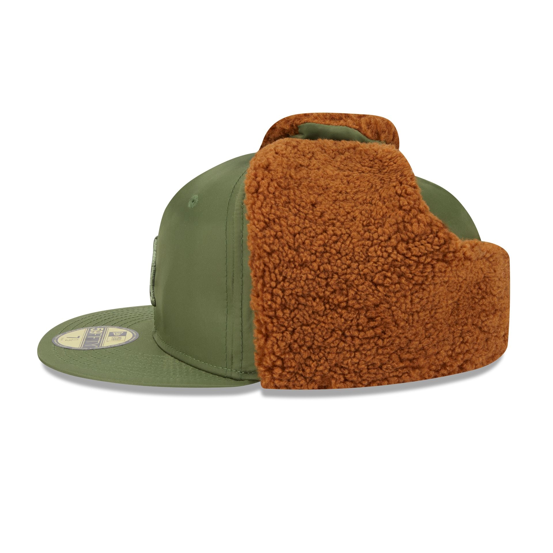 Alpha Industries x Los Angeles Dodgers Olive Green Dog Ear 59FIFTY Fitted Hat - Image 4