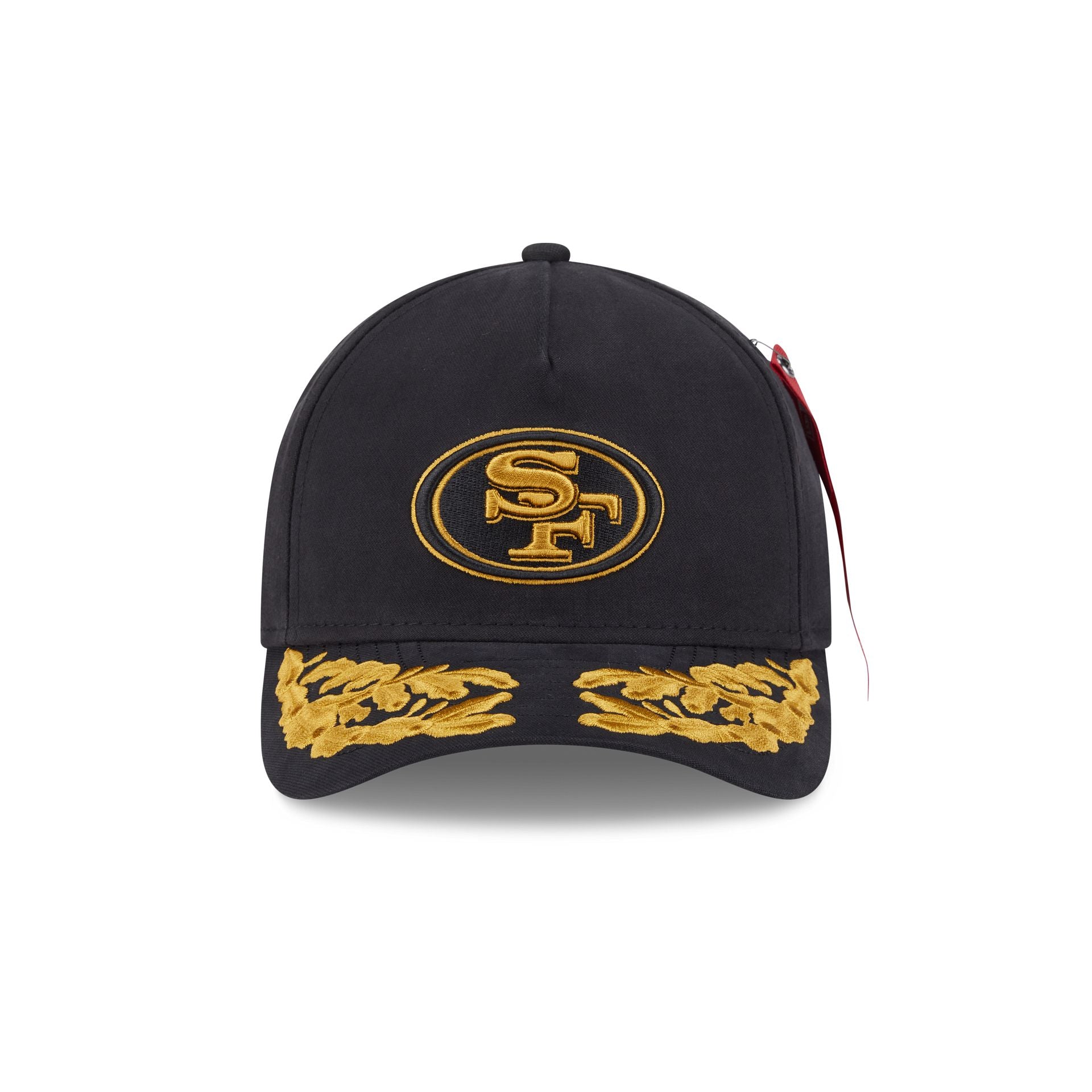 Alpha Industries x San Francisco 49ers Black 9FORTY M-Crown A-Frame Snapback Hat - Image 2