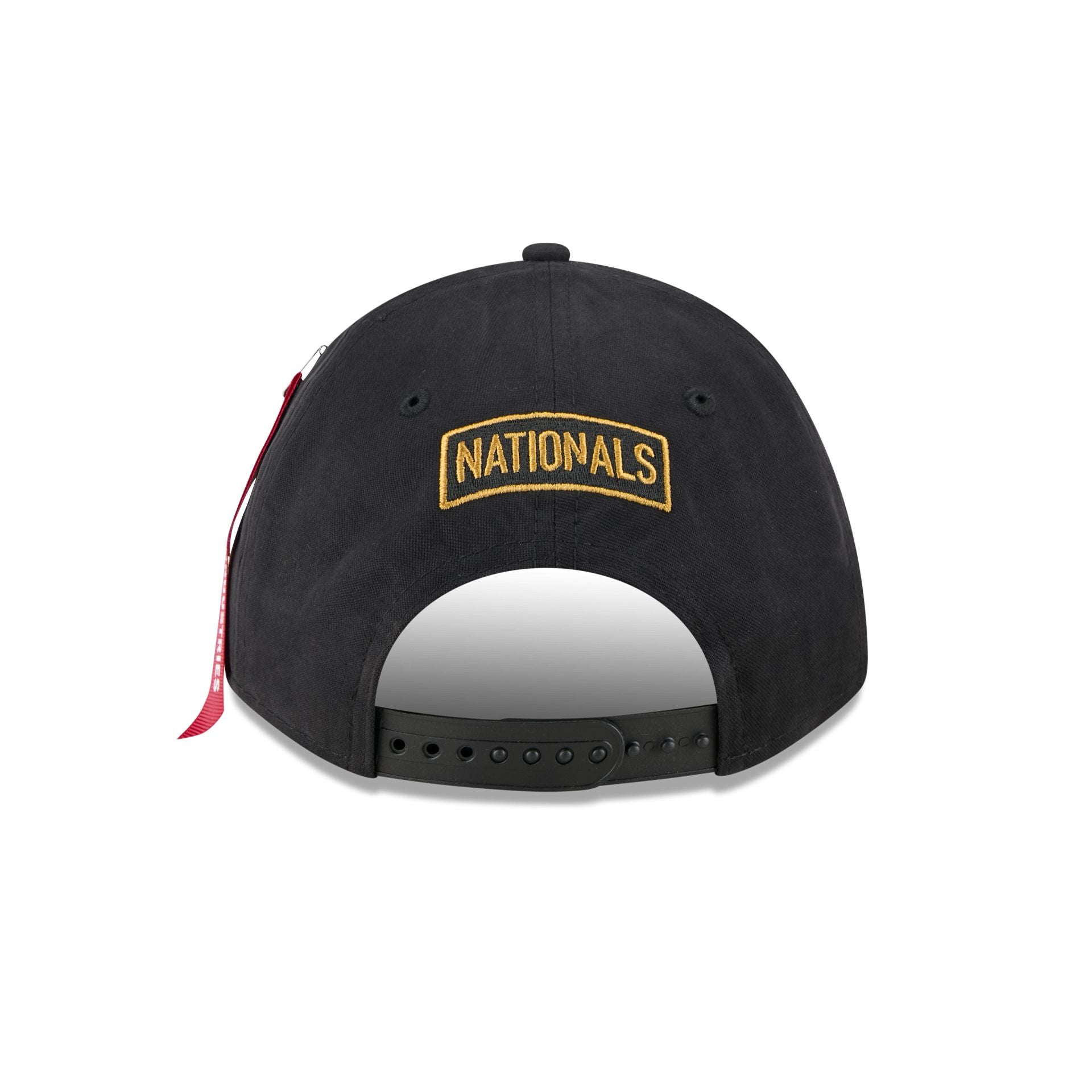 Alpha Industries x Washington Nationals Black 9FORTY M-Crown A-Frame Snapback Hat - Image 6