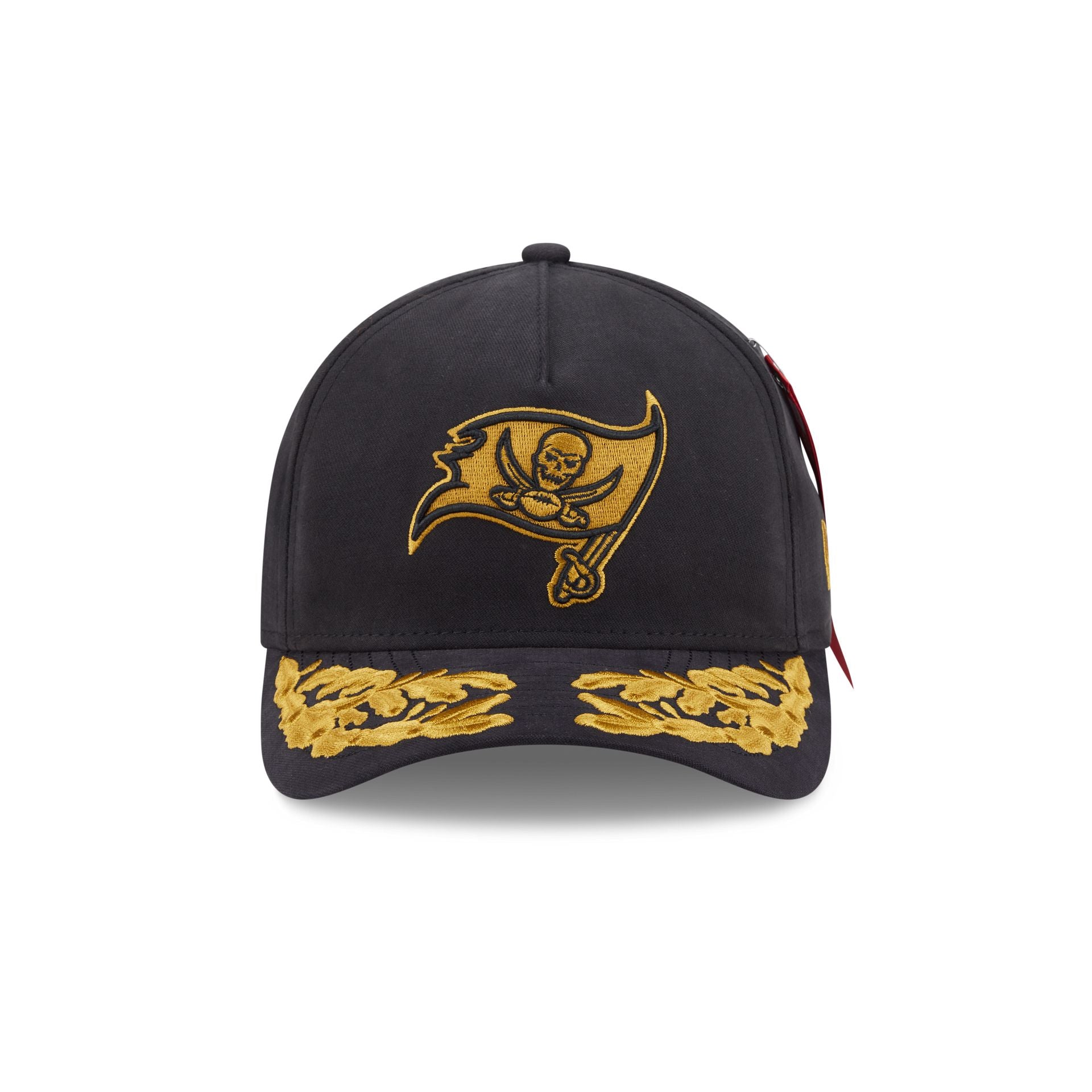 Alpha Industries x Tampa Bay Buccaneers Black 9FORTY M-Crown A-Frame Snapback Hat - Image 2