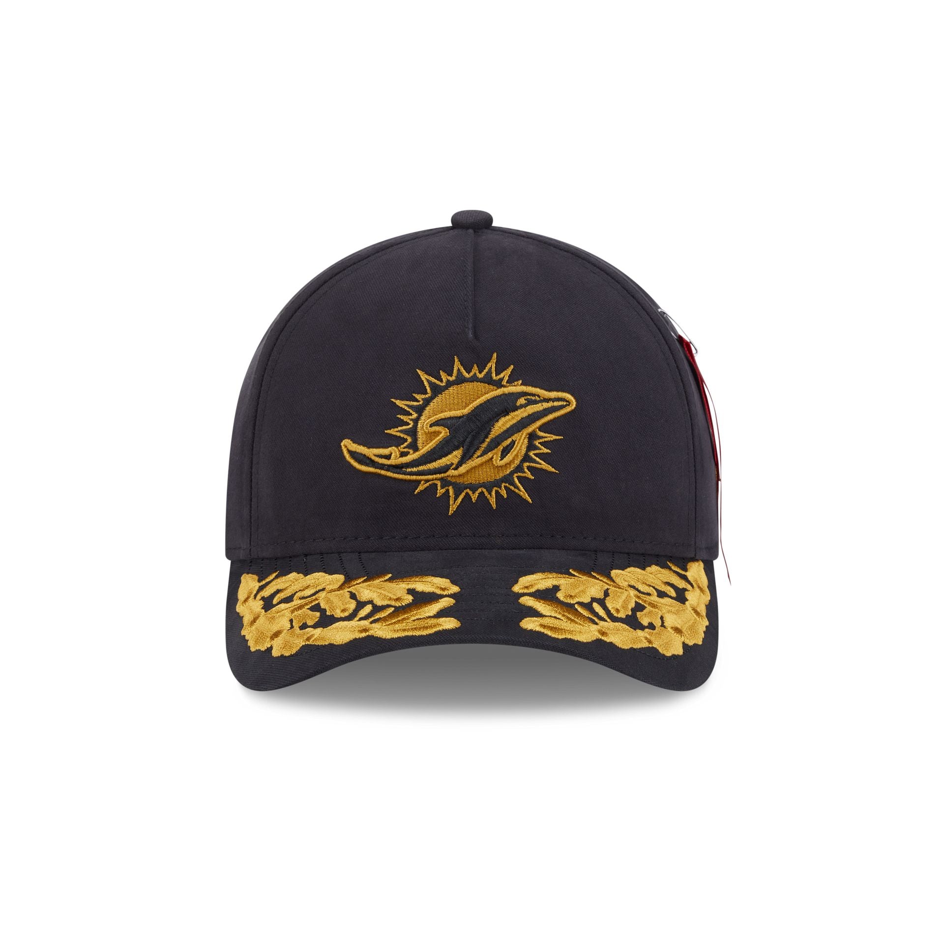 Alpha Industries x Miami Dolphins Black 9FORTY M-Crown A-Frame Snapback Hat - Image 2