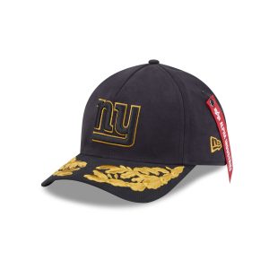 Alpha Industries x New York Giants Black 9FORTY M-Crown A-Frame Snapback Hat