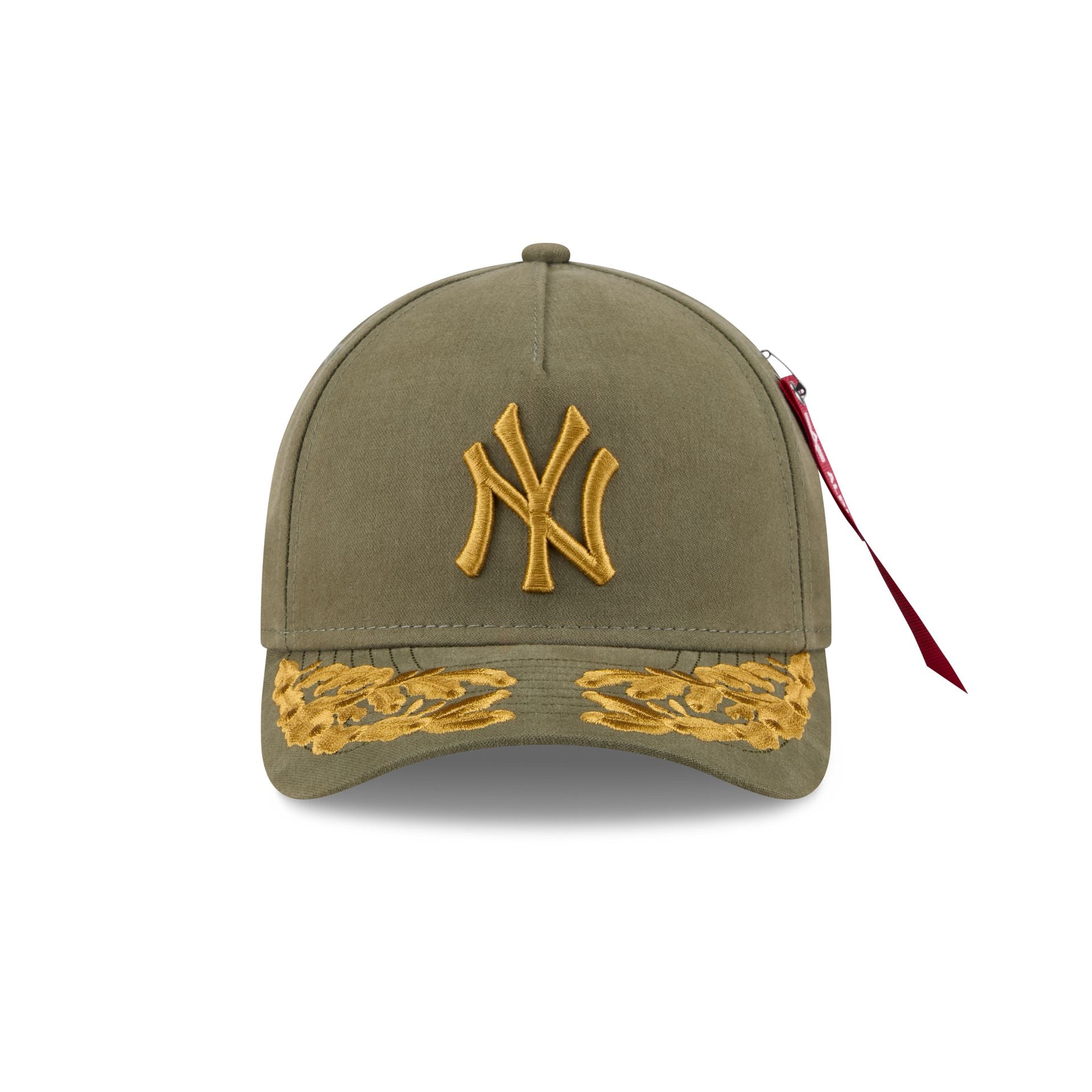 Alpha Industries x New York Yankees Olive Green 9FORTY M-Crown A-Frame Snapback Hat - Image 2