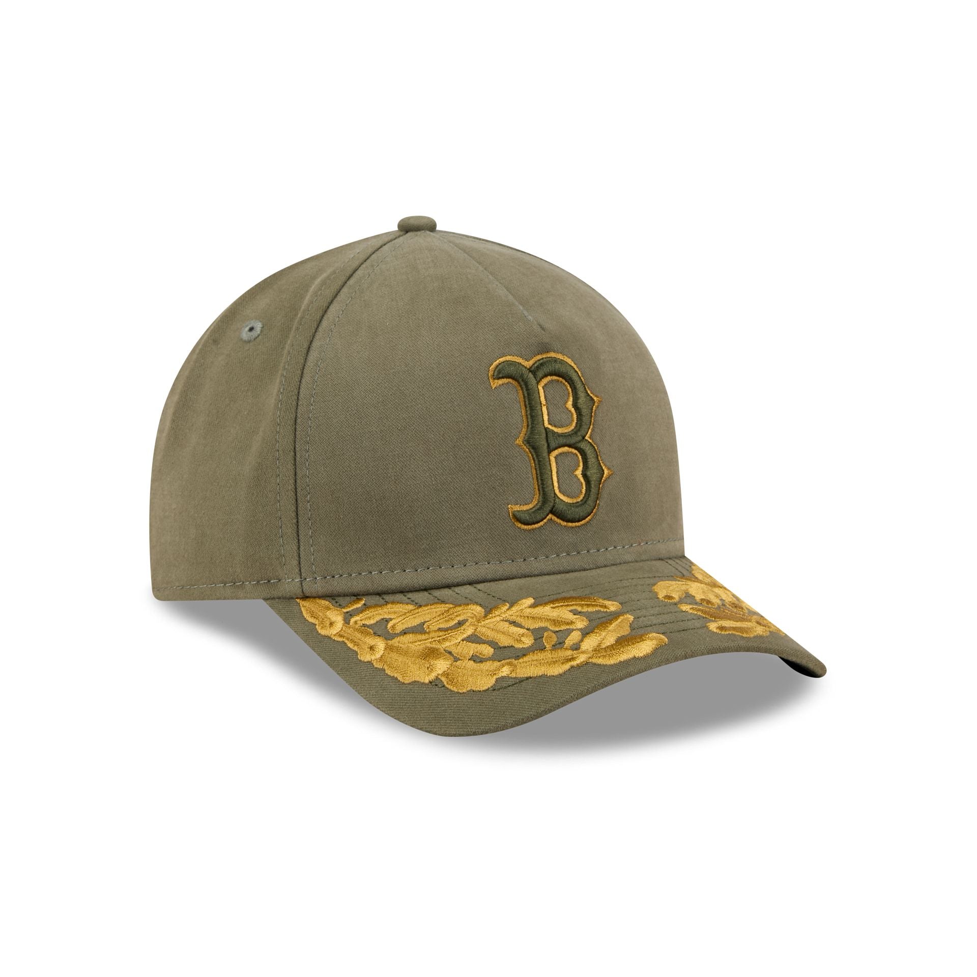 Alpha Industries x Boston Red Sox Olive Green 9FORTY M-Crown A-Frame Snapback Hat - Image 3