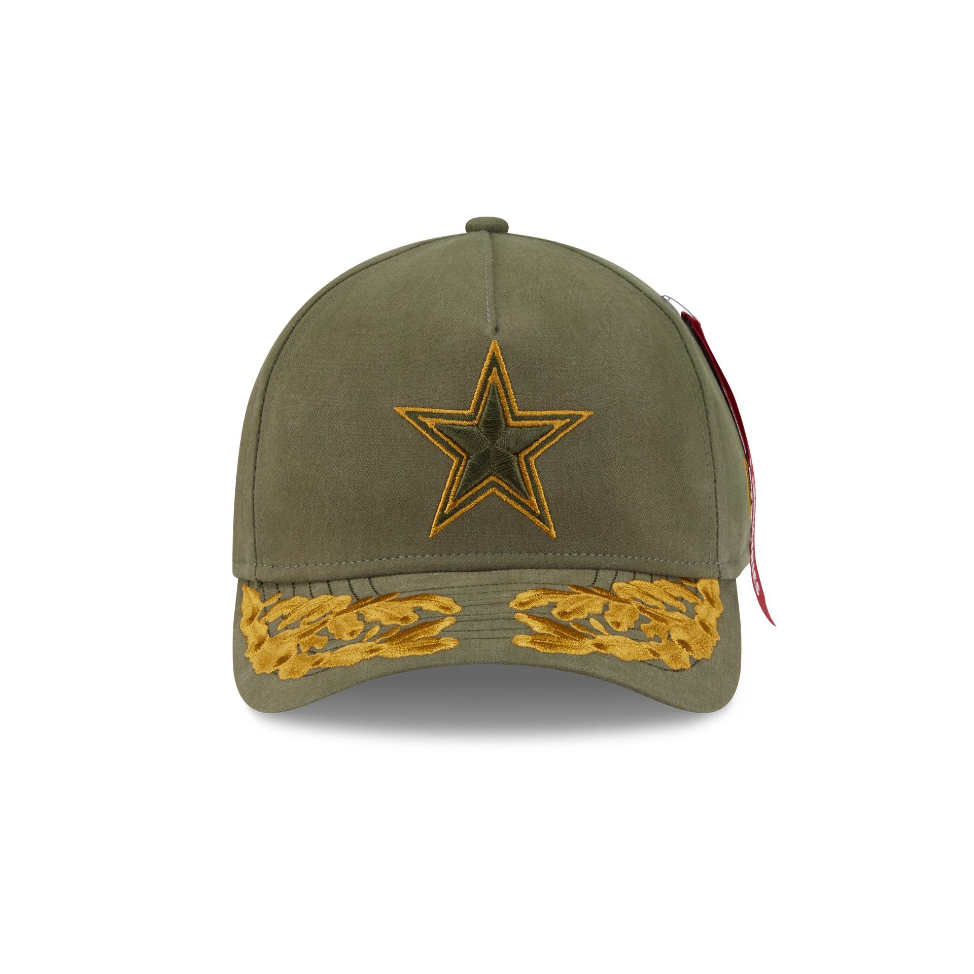 Alpha Industries x Dallas Cowboys Olive Green 9FORTY M-Crown A-Frame Snapback Hat - Image 2