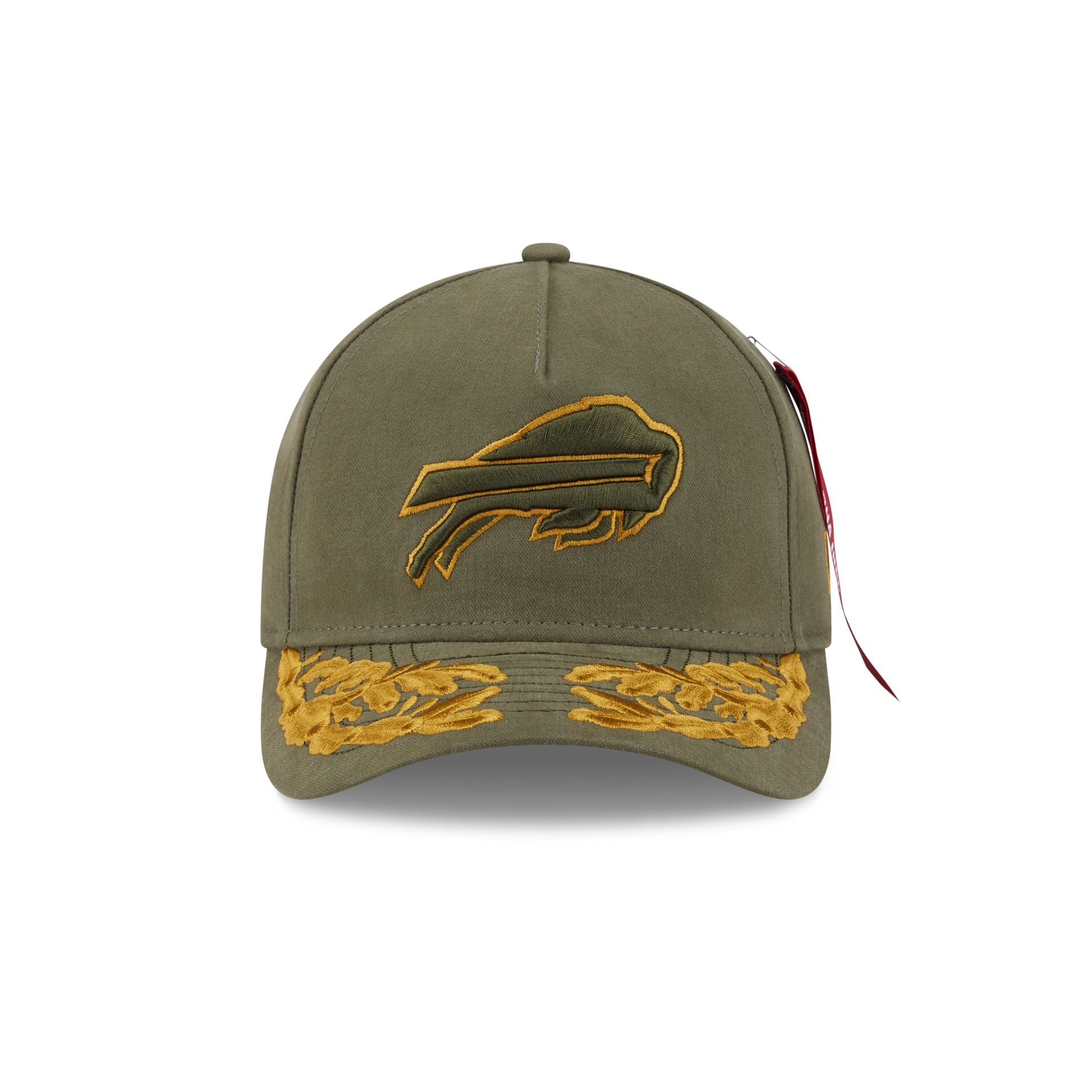 Alpha Industries x Buffalo Bills Olive Green 9FORTY M-Crown A-Frame Snapback Hat - Image 2