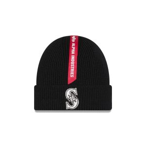 Alpha Industries x Seattle Mariners Black Cuff Knit Hat
