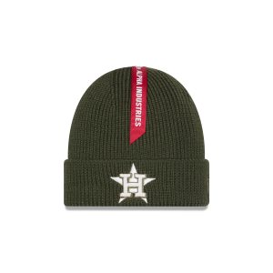Alpha Industries x Houston Astros Olive Green Cuff Knit Hat
