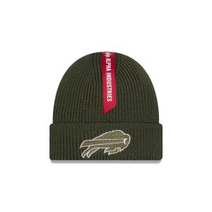 Alpha Industries x Buffalo Bills Olive Green Cuff Knit Hat