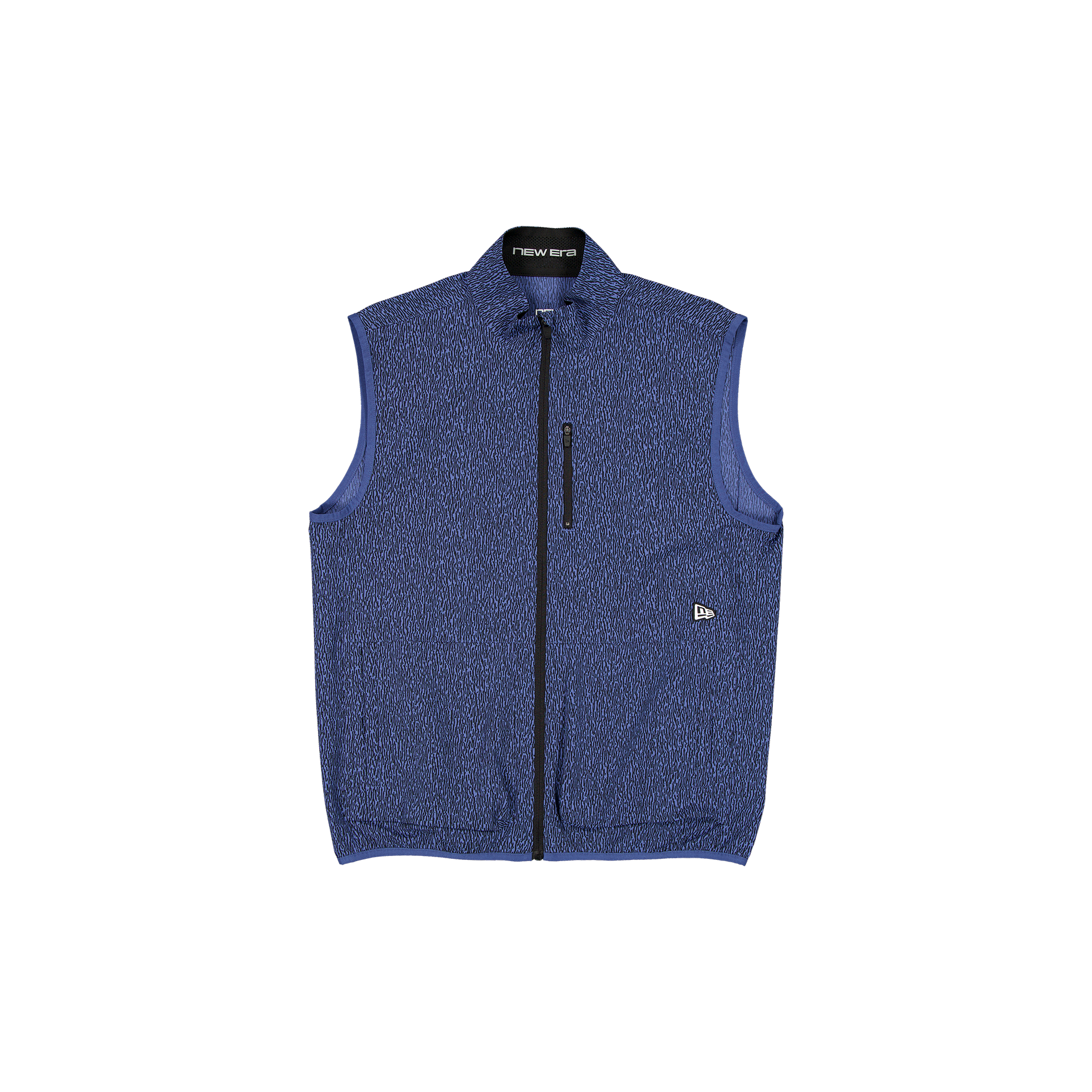 New Era Branded Indigo Bark Print Golf Vest