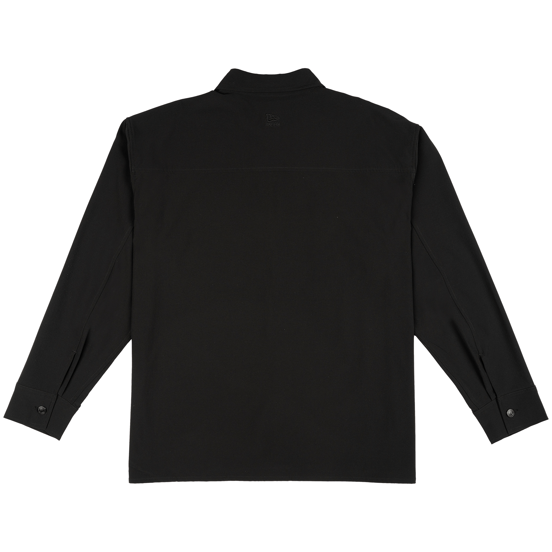 New Era Branded Nylon Military Black Shacket - Image 3