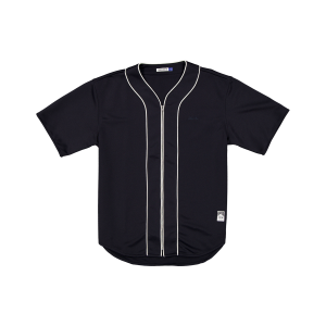 New Era Branded Piping Full-Zip Baseball Navy Jersey