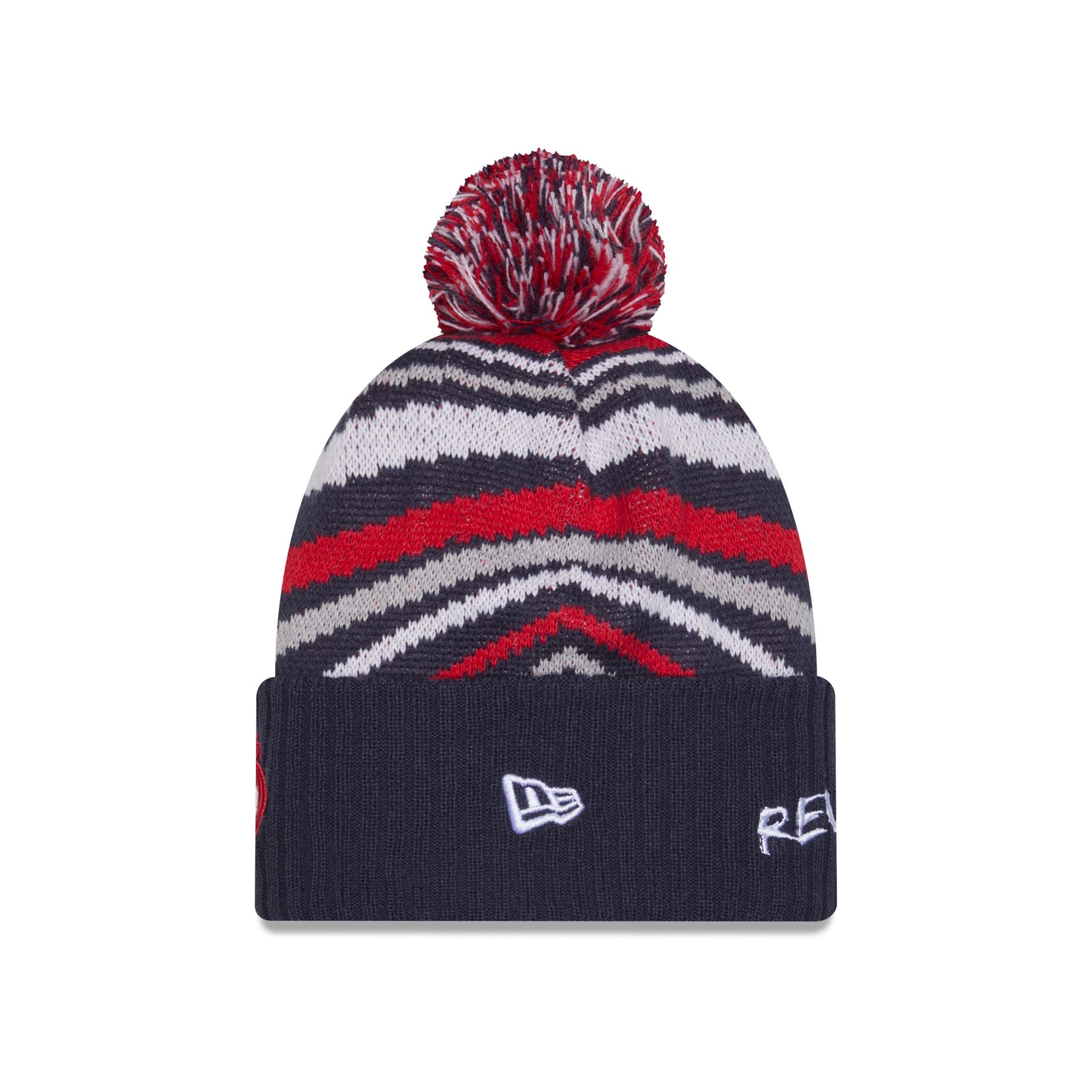New England Revolution 2025 Jersey Hook Multicolor Pom Knit Hat - Image 2