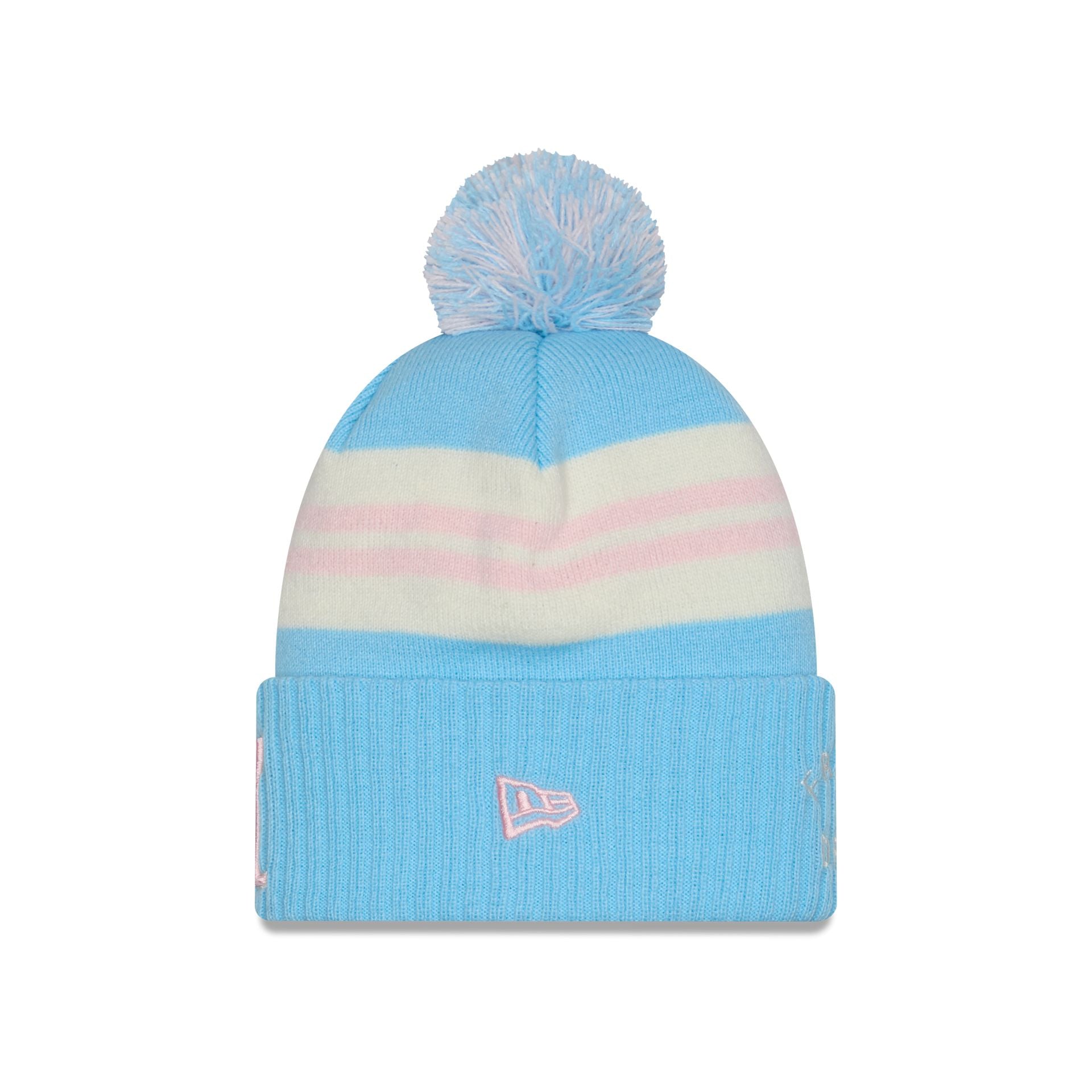 Inter Miami 2025 Jersey Hook Light Blue Pom Knit Hat - Image 2