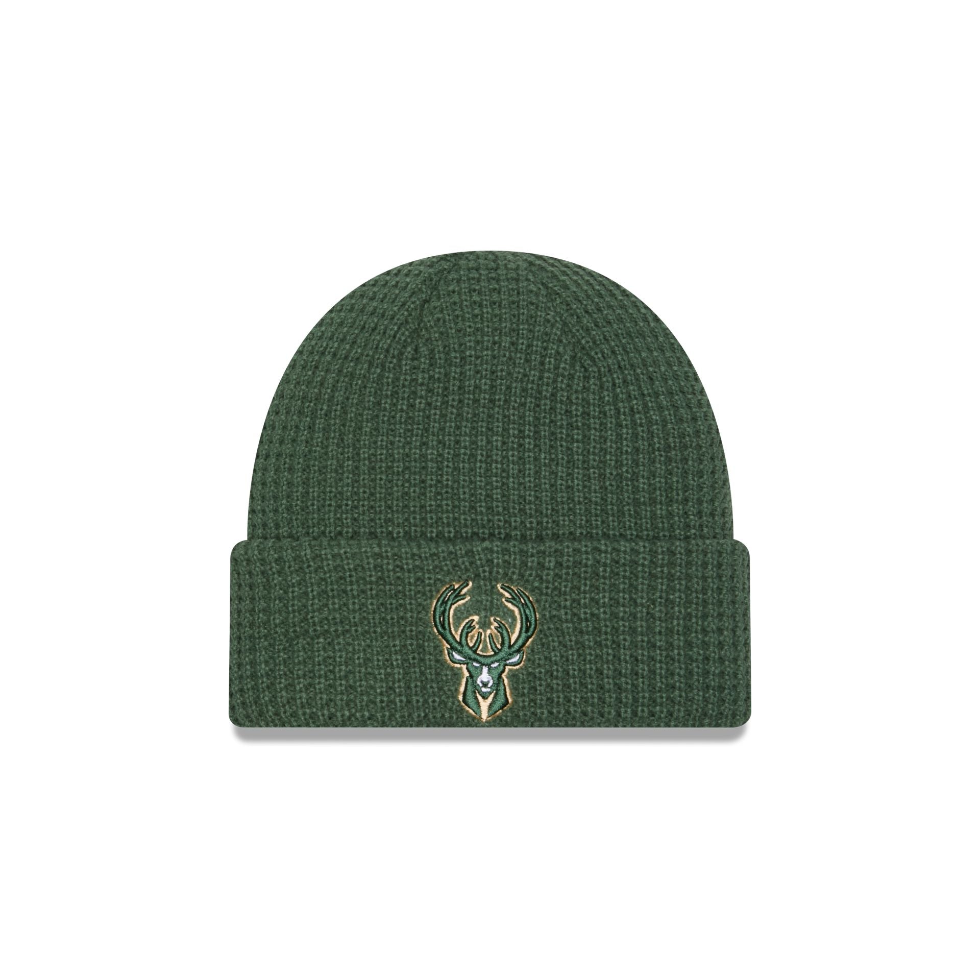 Milwaukee Bucks Waffle Stitch Knit Beanie Hat