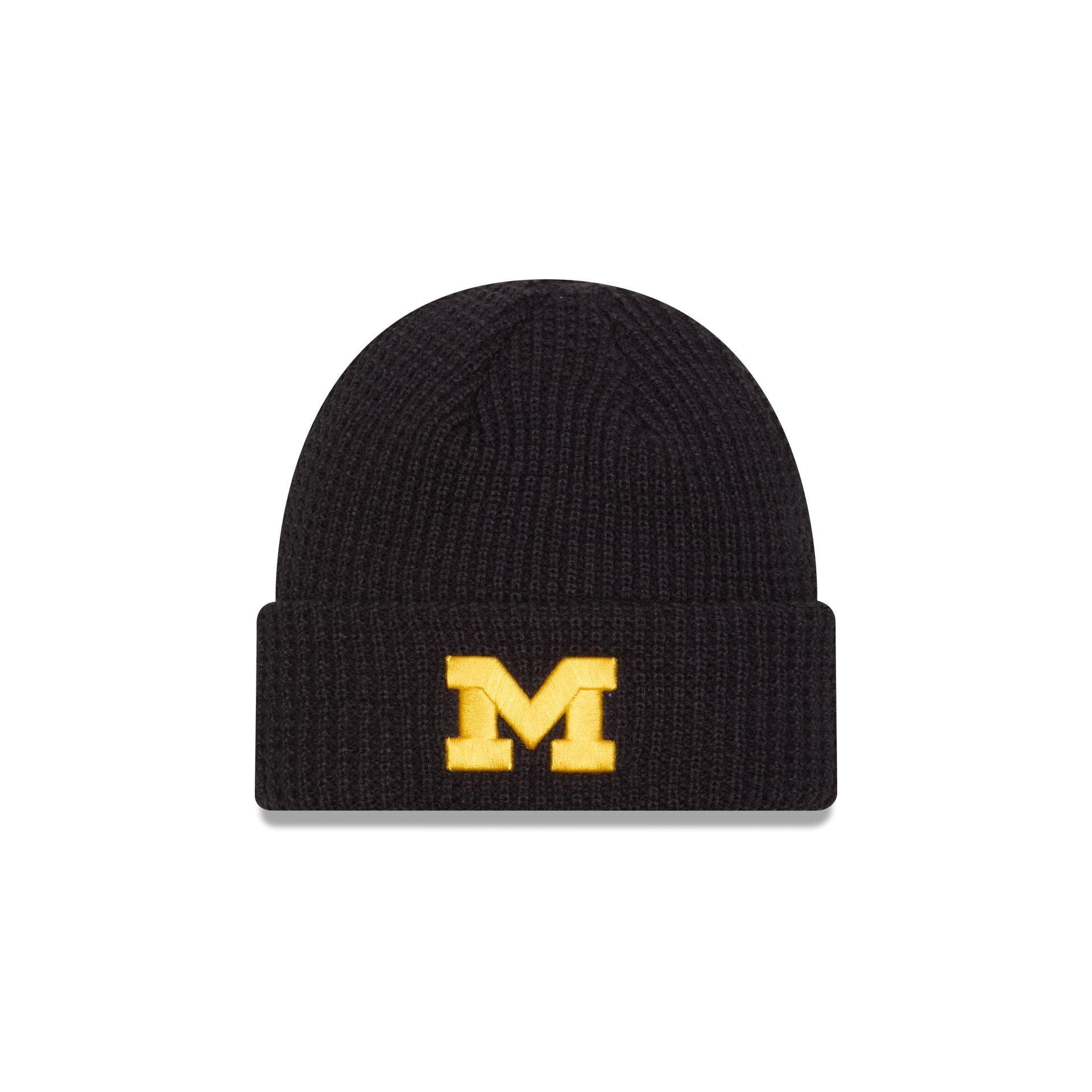 Michigan Wolverines Waffle Stitch Knit Beanie Hat