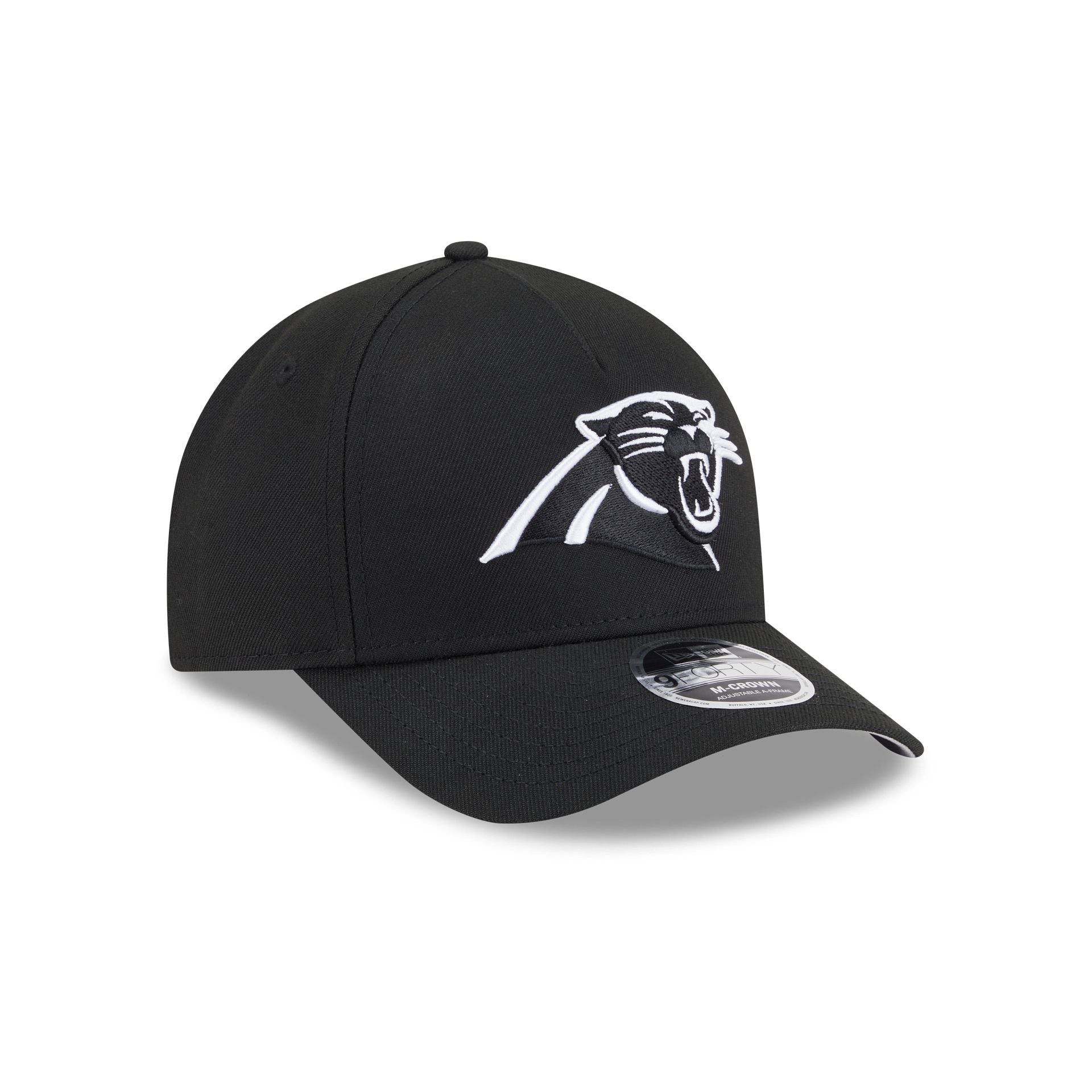 Carolina Panthers Black & White 9FORTY M-Crown A-Frame Snapback Hat - Image 3