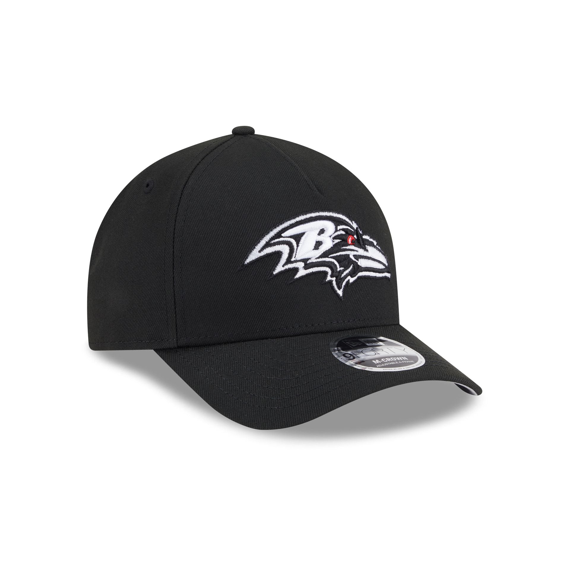 Baltimore Ravens Black & White 9FORTY M-Crown A-Frame Snapback Hat - Image 3