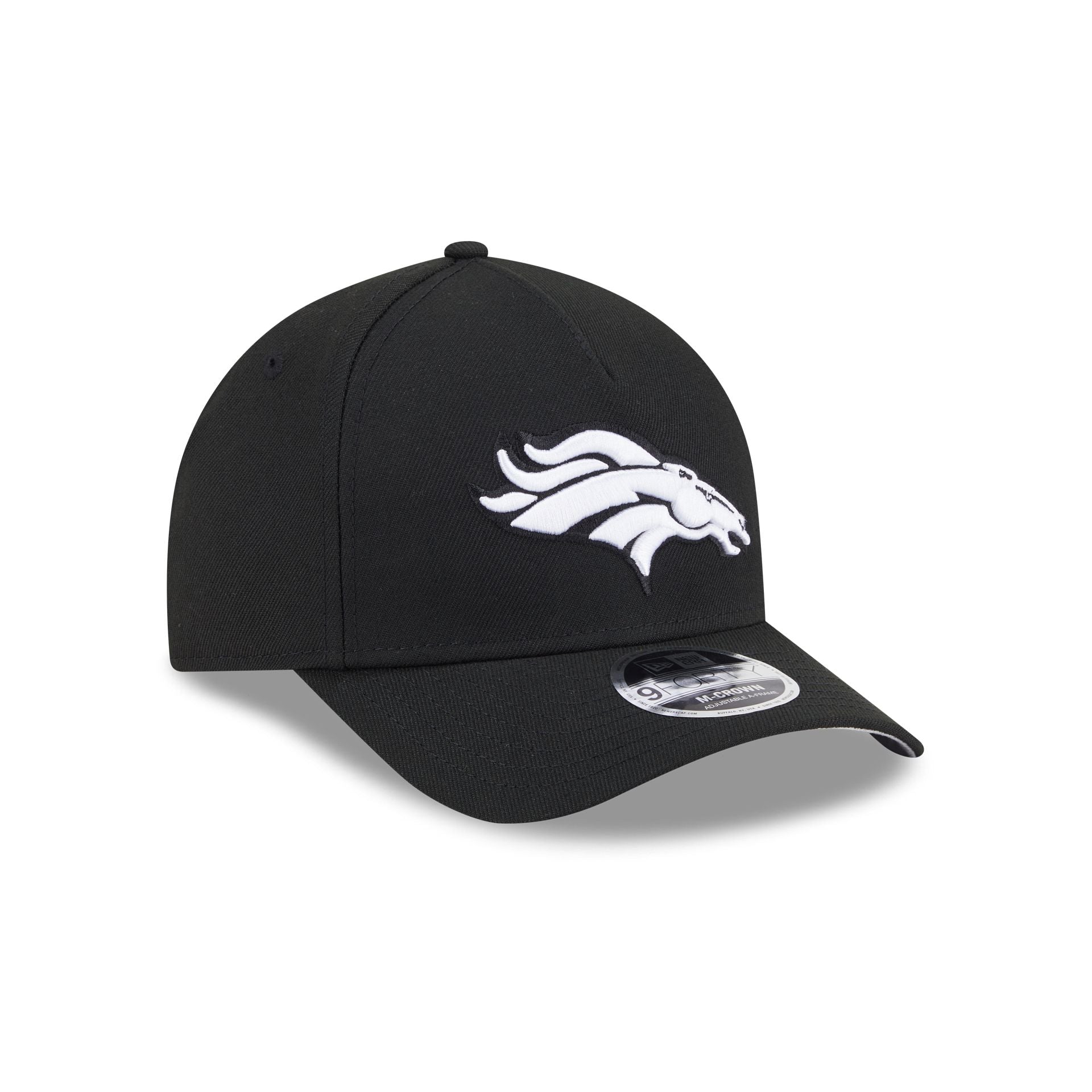 Denver Broncos Black & White 9FORTY M-Crown A-Frame Snapback Hat - Image 3