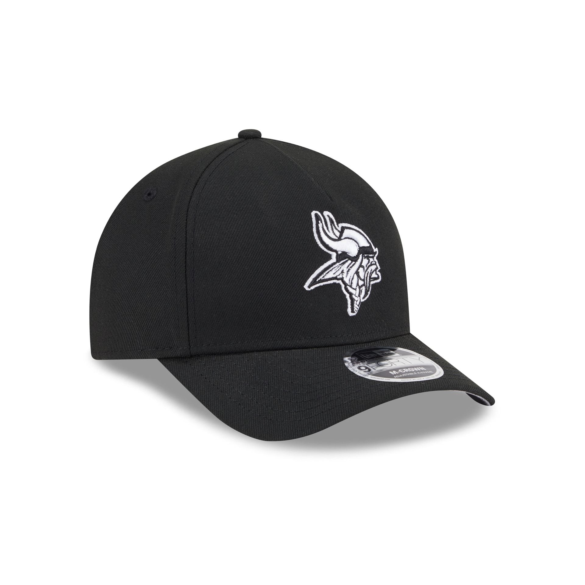 Minnesota Vikings Black & White 9FORTY M-Crown A-Frame Snapback Hat - Image 3