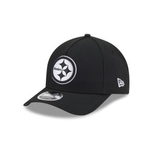 Pittsburgh Steelers Black & White 9FORTY M-Crown A-Frame Snapback Hat