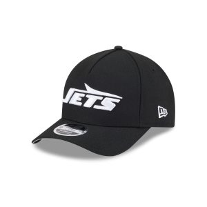 New York Jets Black & White 9FORTY M-Crown A-Frame Snapback Hat