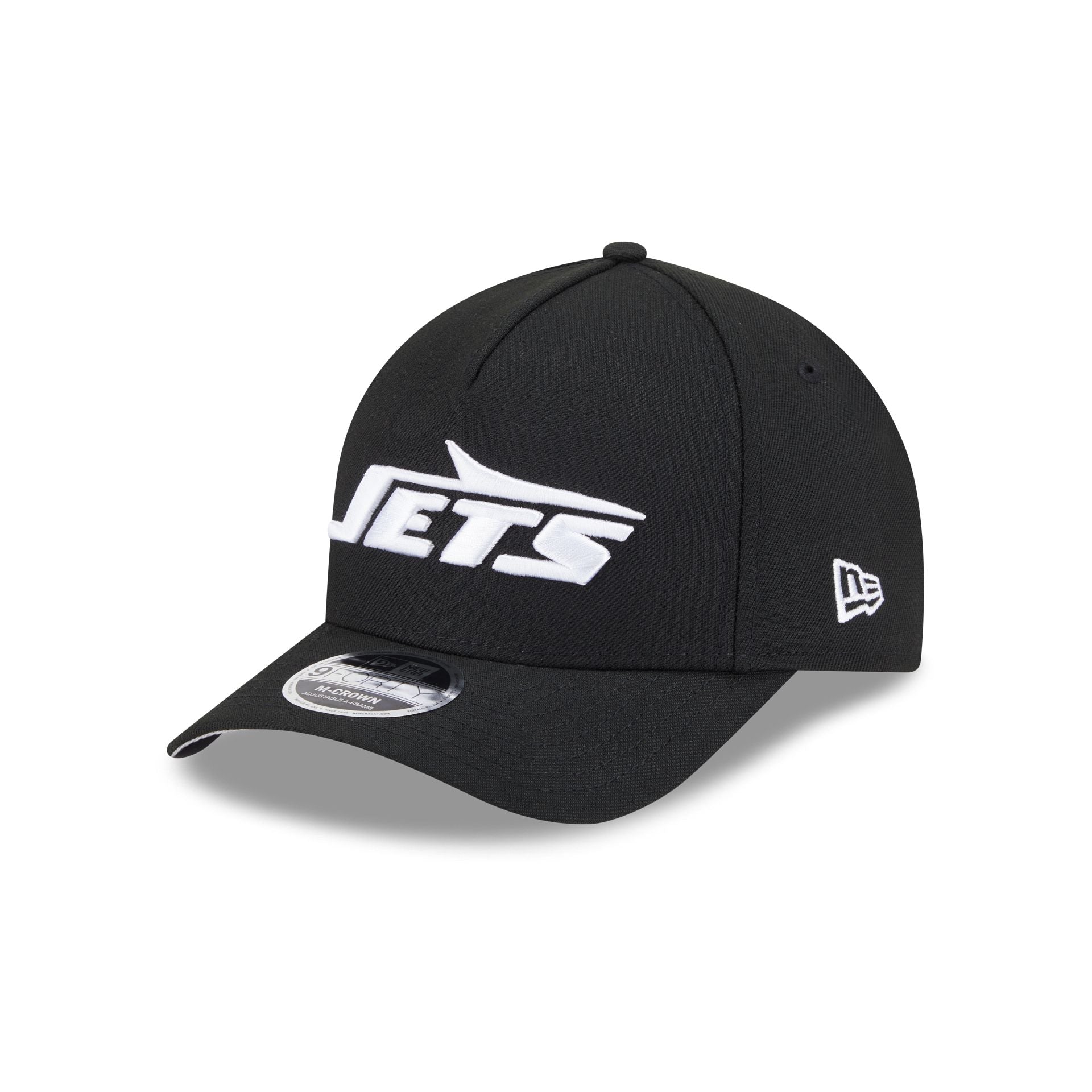 New York Jets Black & White 9FORTY M-Crown A-Frame Snapback Hat