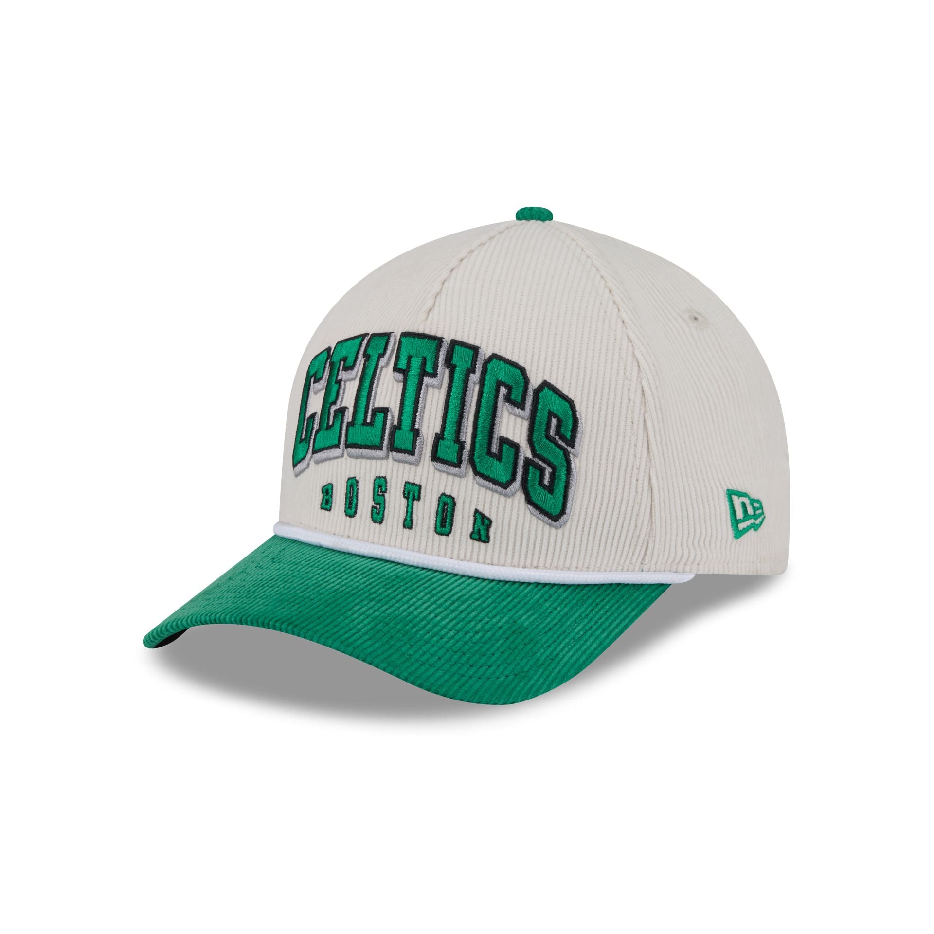 Boston Celtics Stacked Corduroy 9FORTY M-Crown A-Frame Snapback Hat - Image 3