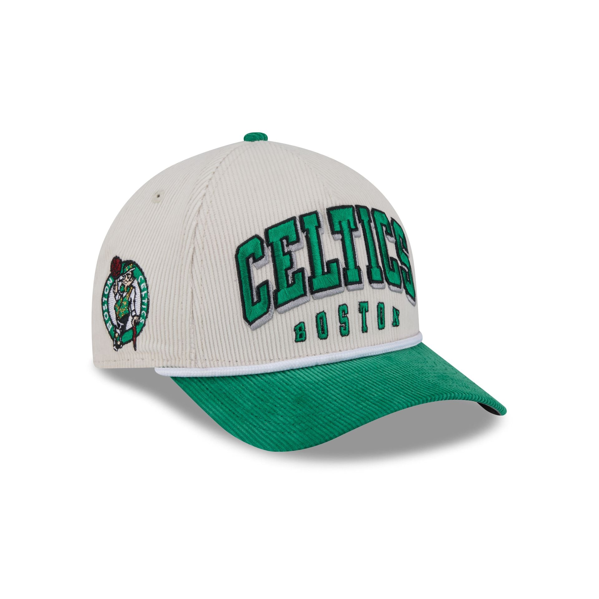 Boston Celtics Stacked Corduroy 9FORTY M-Crown A-Frame Snapback Hat
