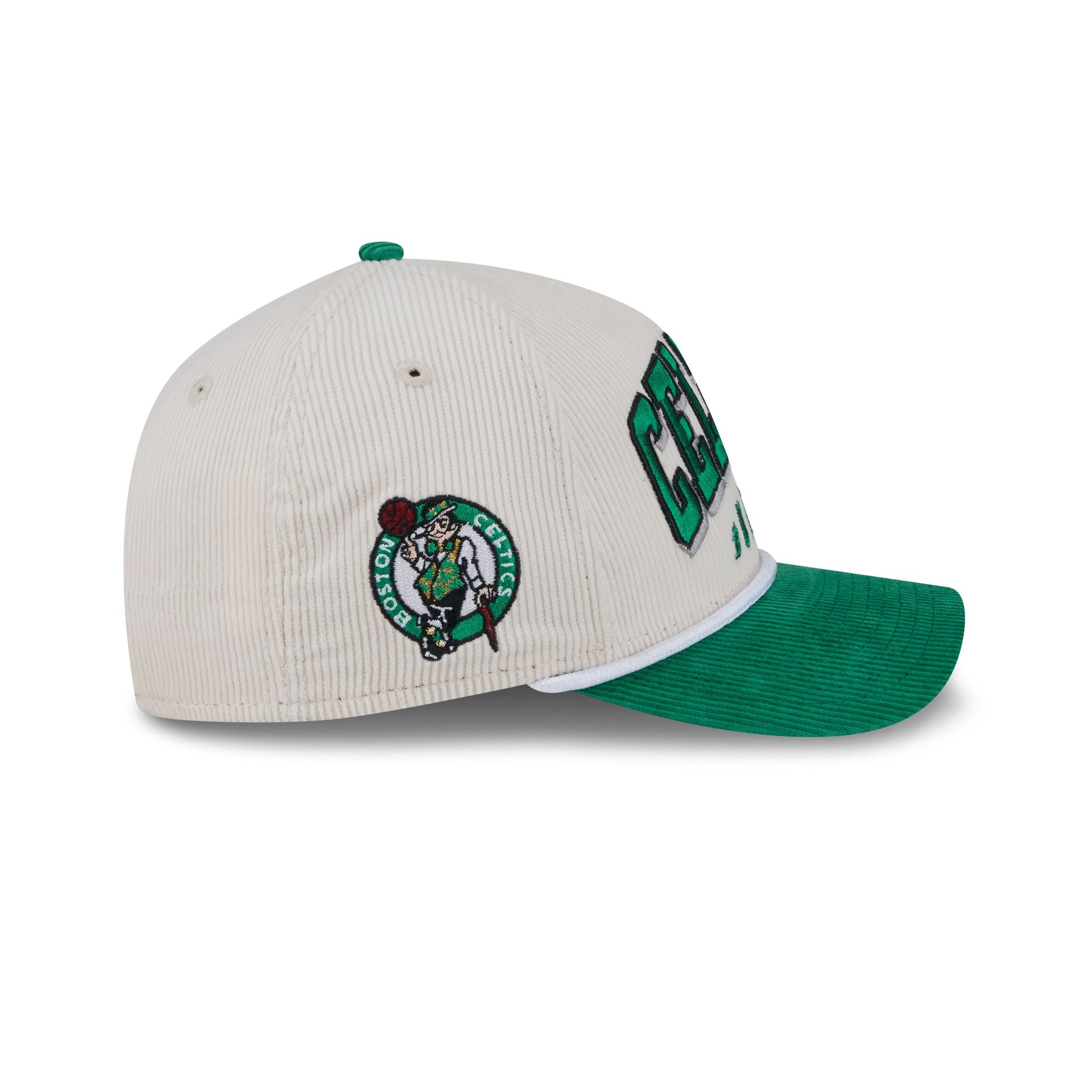 Boston Celtics Stacked Corduroy 9FORTY M-Crown A-Frame Snapback Hat - Image 4