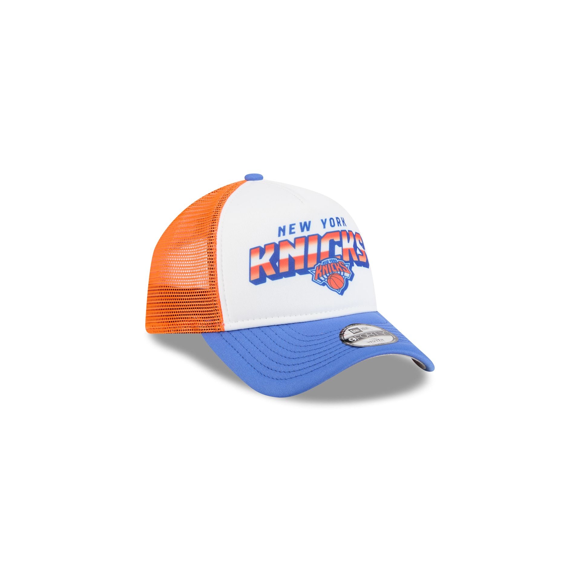 New York Knicks Shine Kids 9FORTY A-Frame Trucker Hat - Image 3