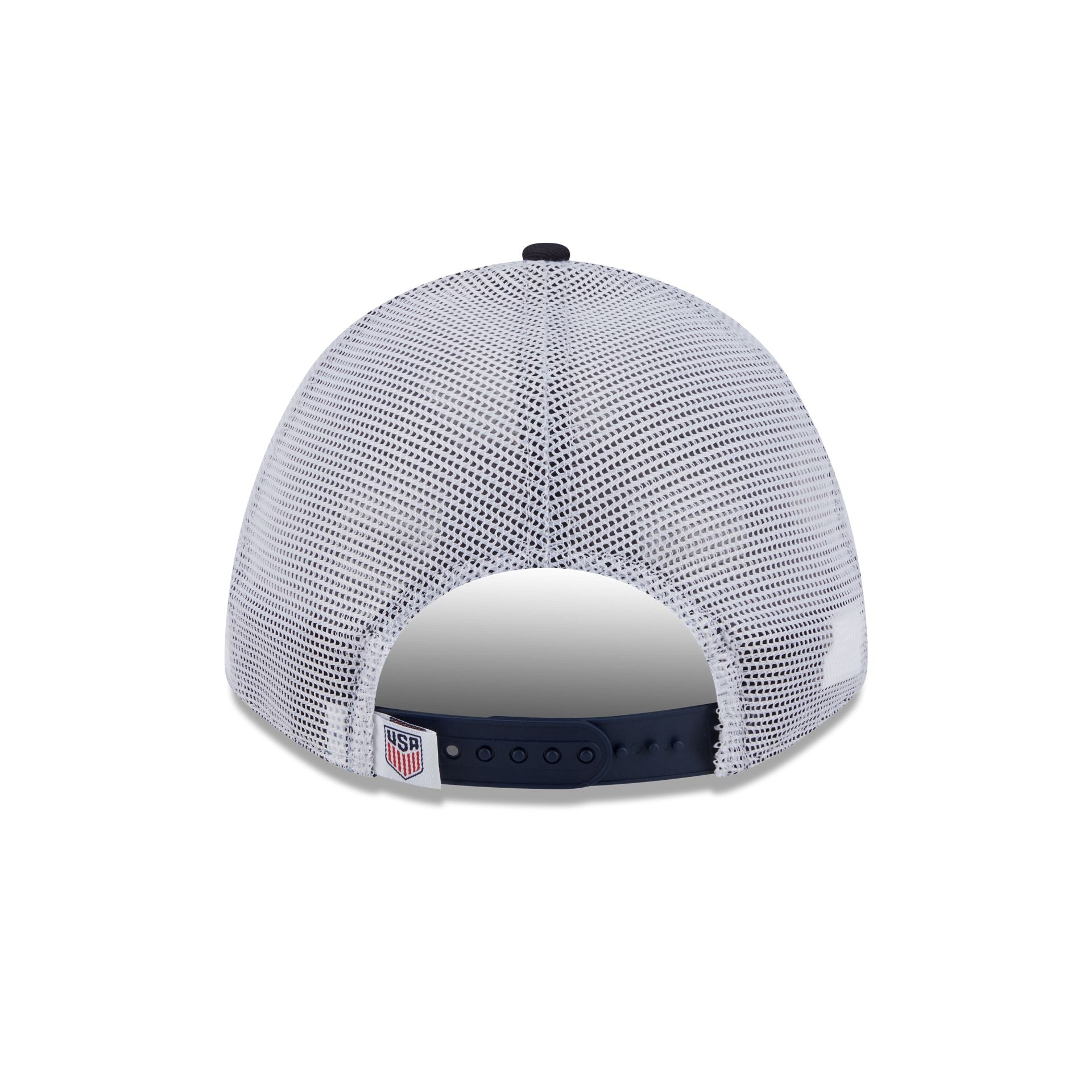US Soccer Men's National Team Navy 9FORTY M-Crown A-Frame Trucker Hat - Image 6