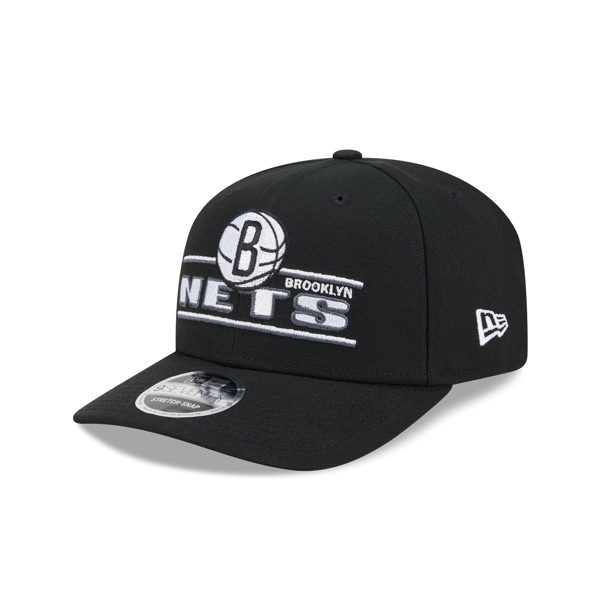 Brooklyn Nets Stated 9SEVENTY Stretch-Snap Hat
