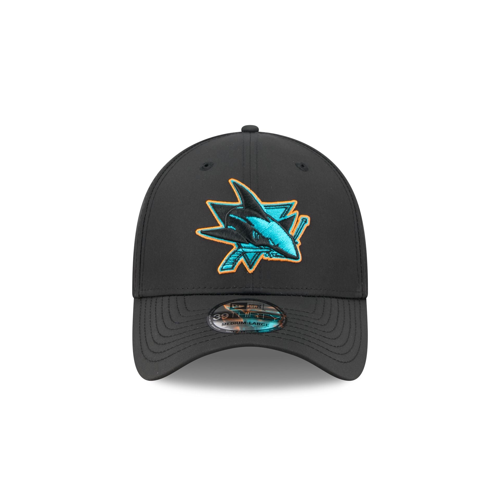 San Jose Sharks Night 39THIRTY Stretch Fit Hat - Image 2