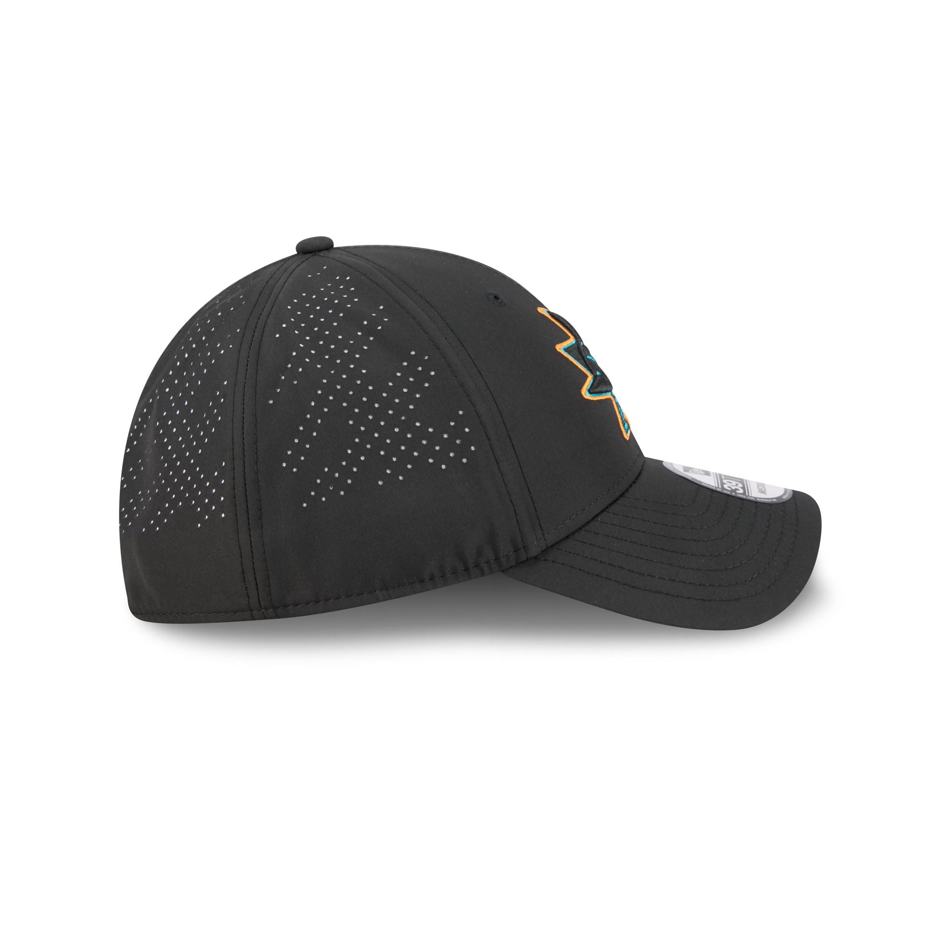 San Jose Sharks Night 39THIRTY Stretch Fit Hat - Image 5